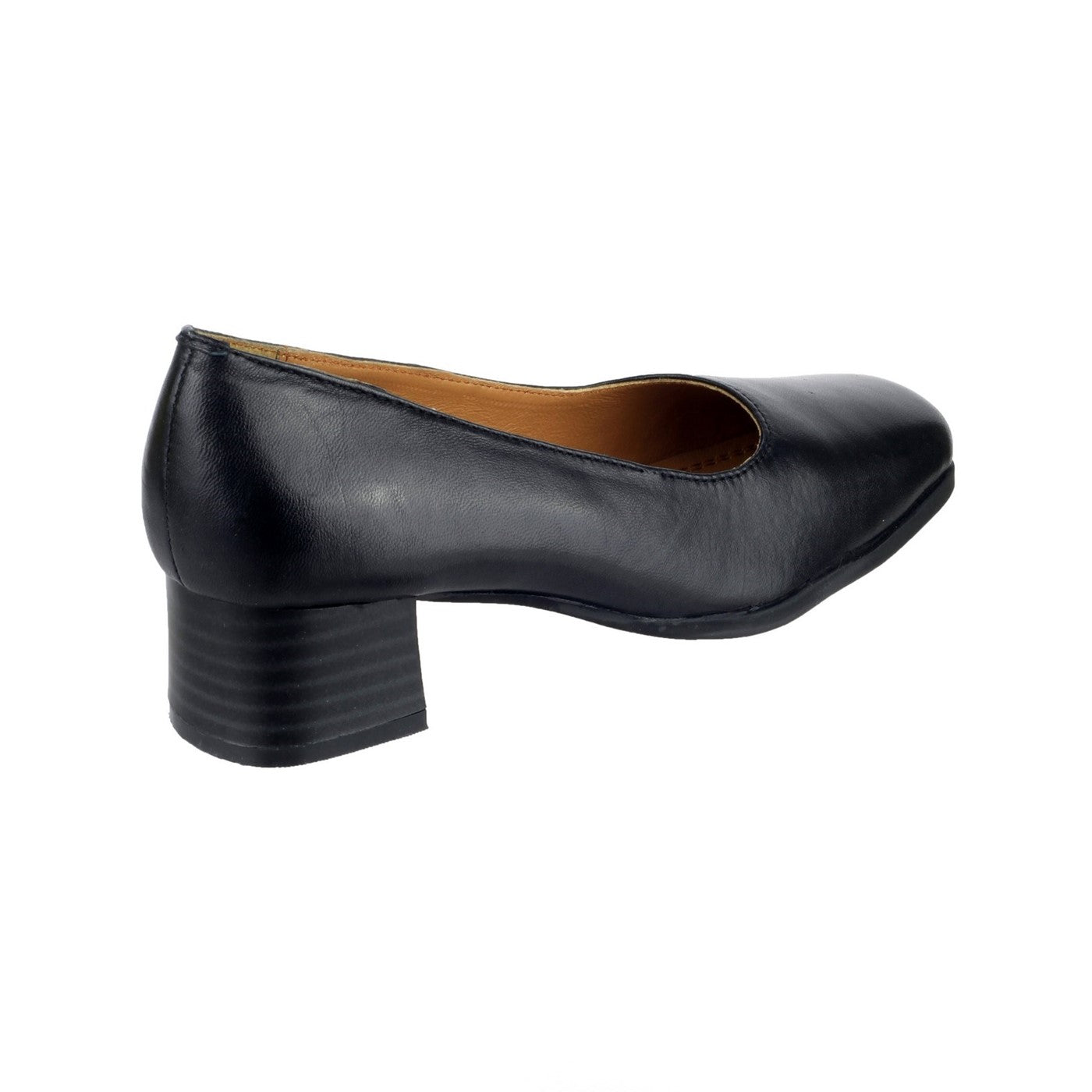 Amblers Walford Ladies Leather Court Black