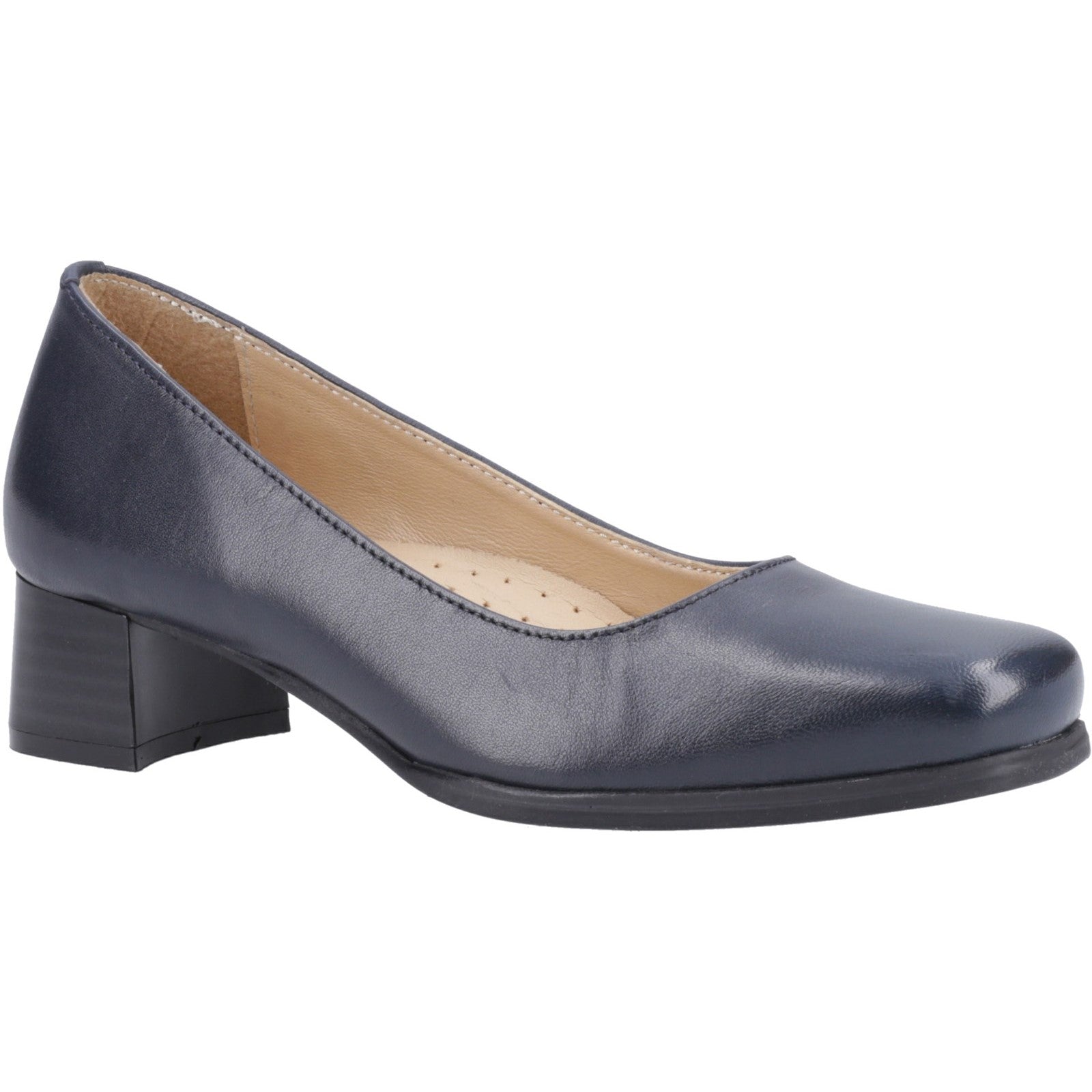 Amblers Walford Ladies Leather Court Navy
