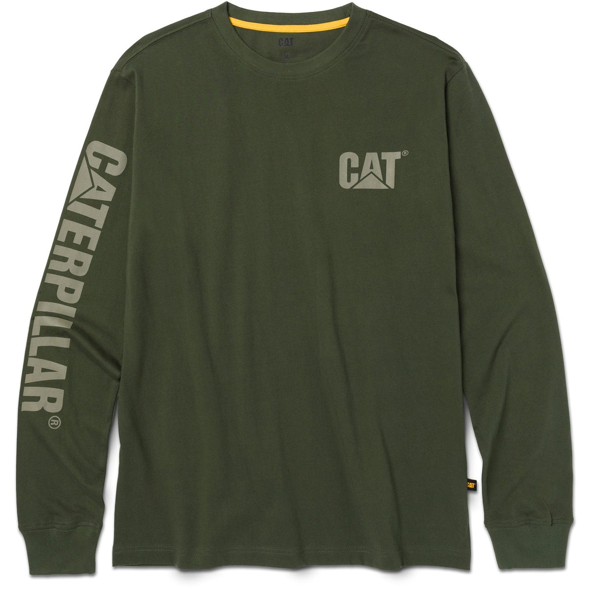 Cat Trademark Banner Long Sleeve T-Shirt Forest Green