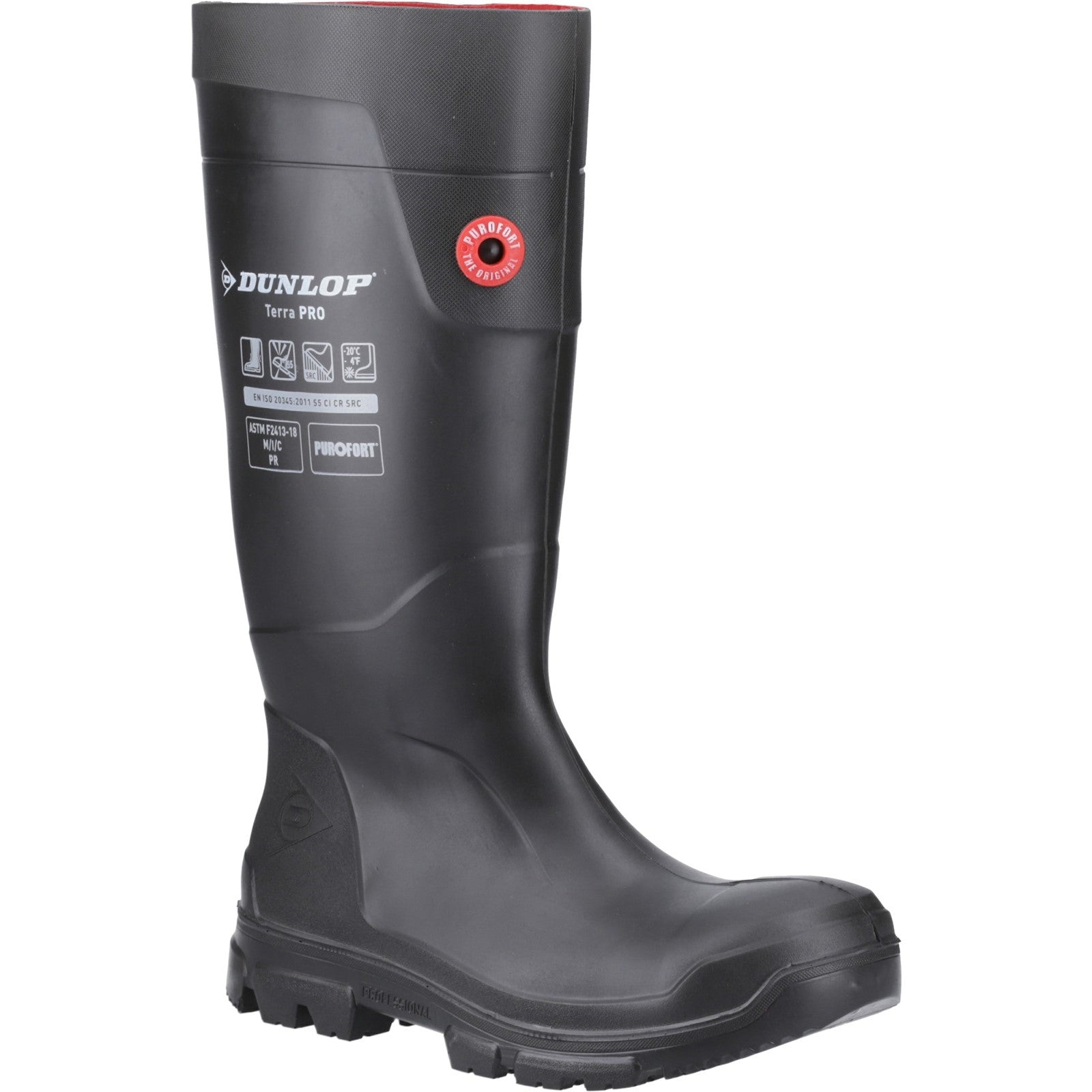 Dunlop TerraPro Full Safety Wellington S5 Black