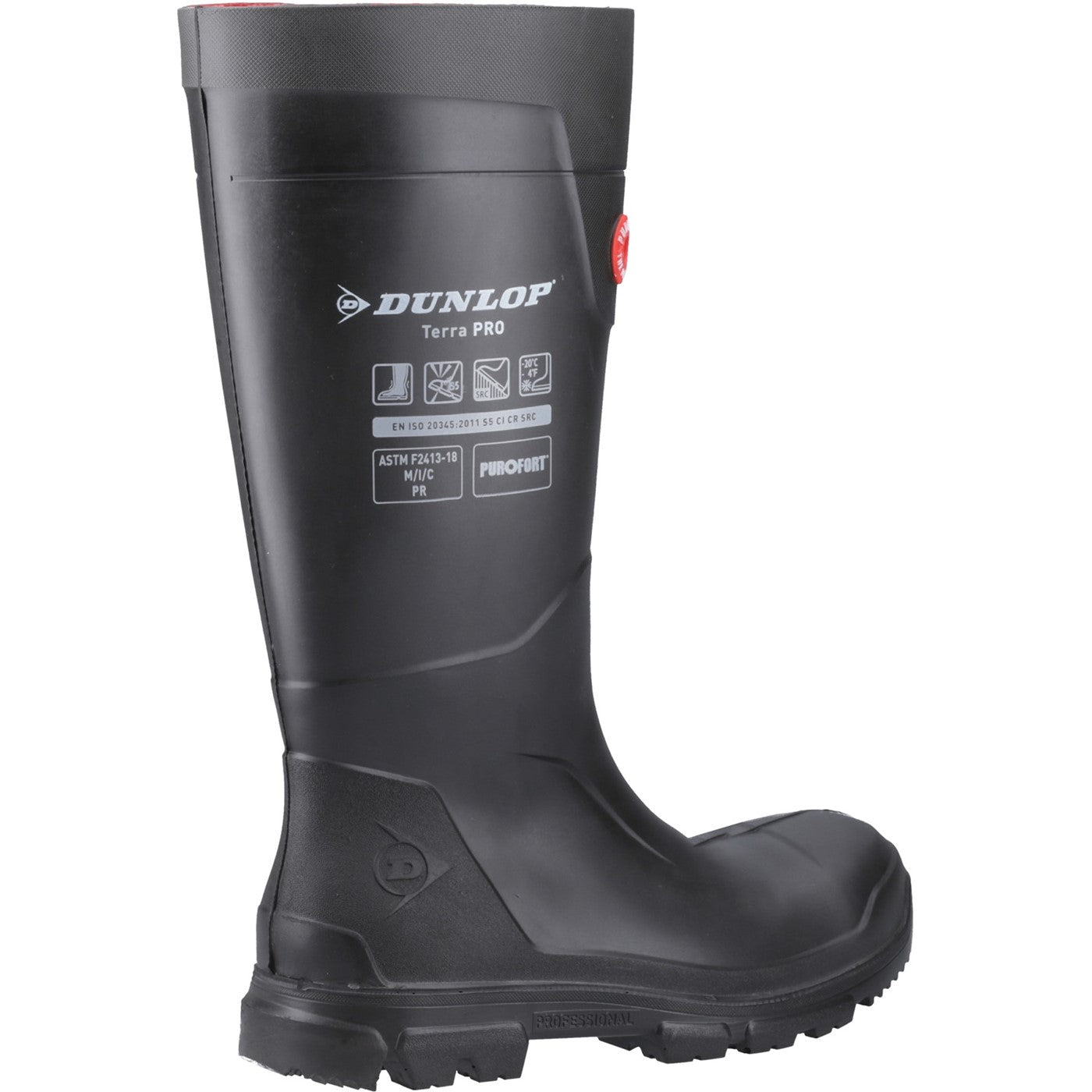 Dunlop TerraPro Full Safety Wellington S5 Black