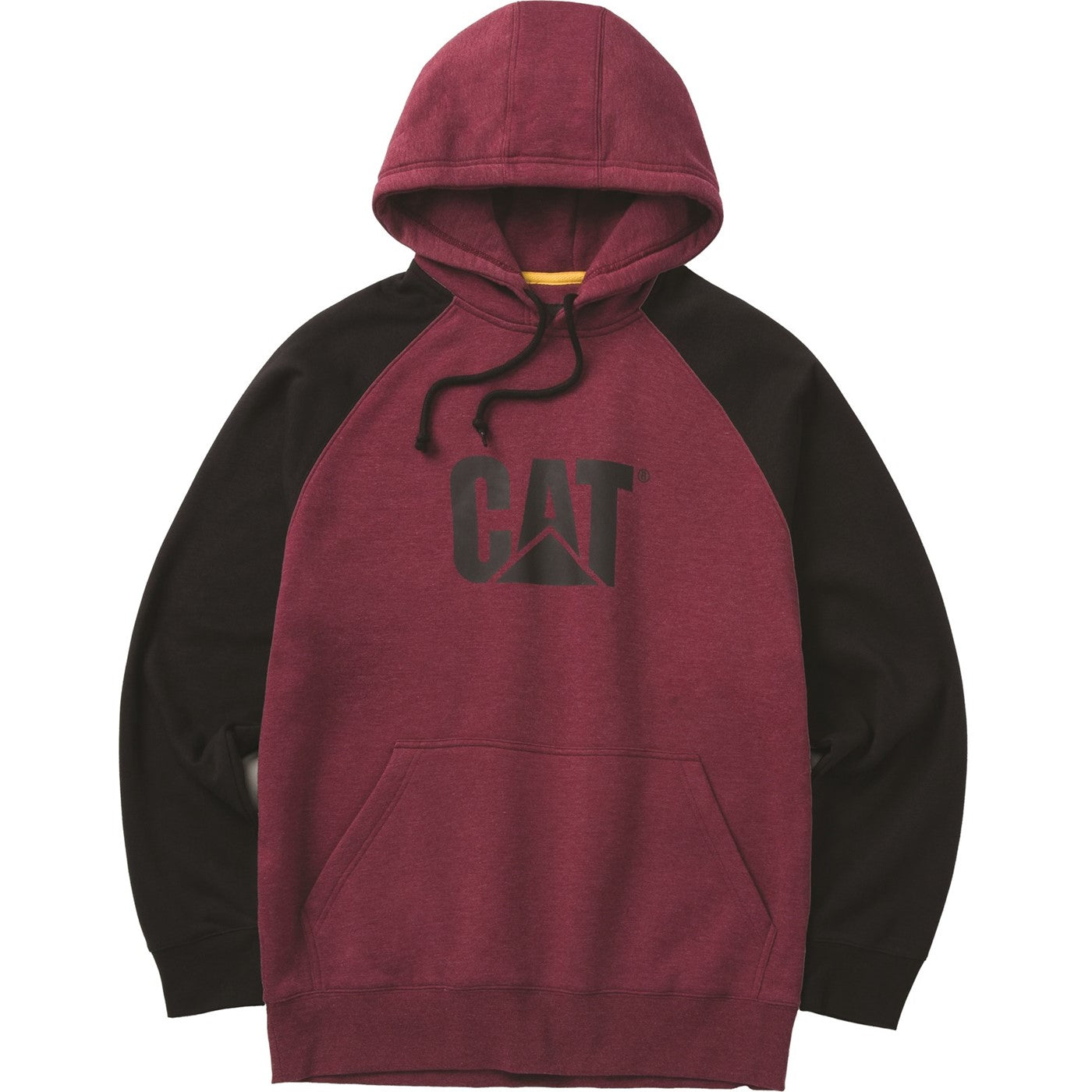 Caterpillar Raglan Hooded Sweatshirt Carmenere Heather/Black