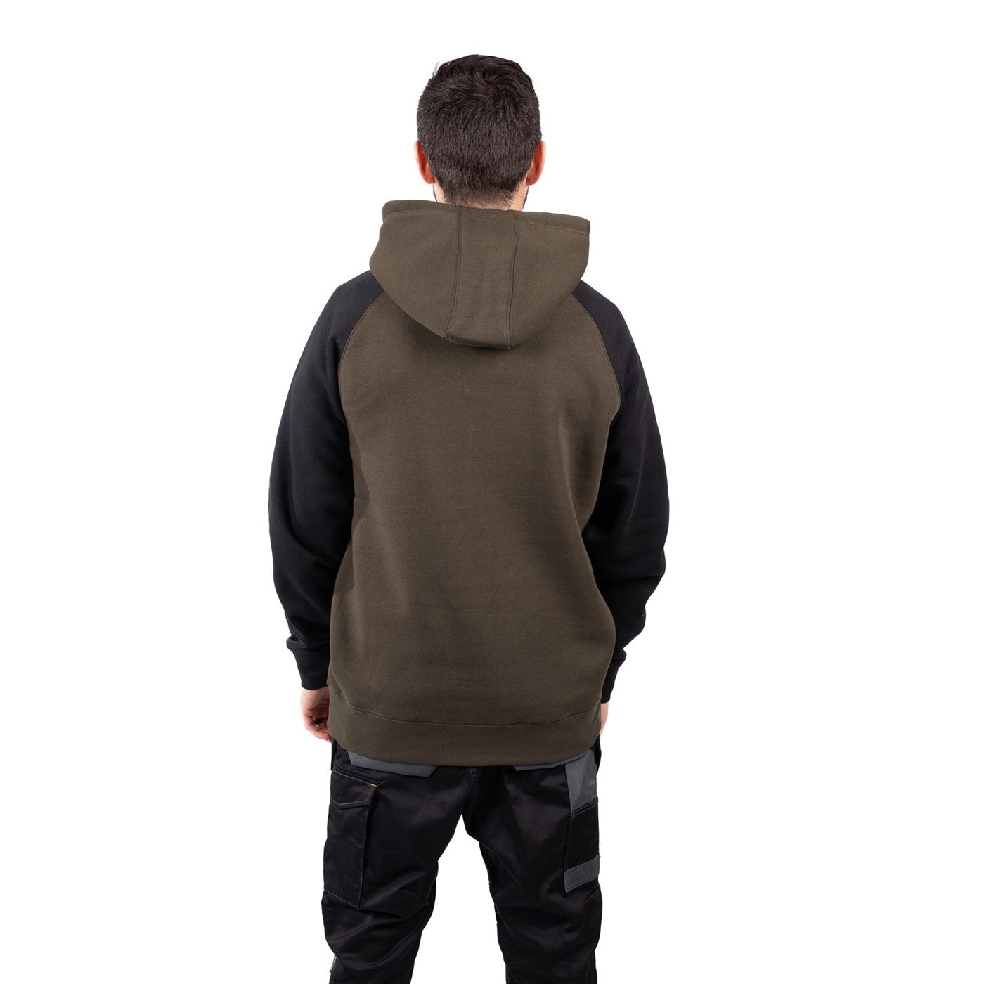 Caterpillar Raglan Hooded Sweatshirt Army Moss/Black