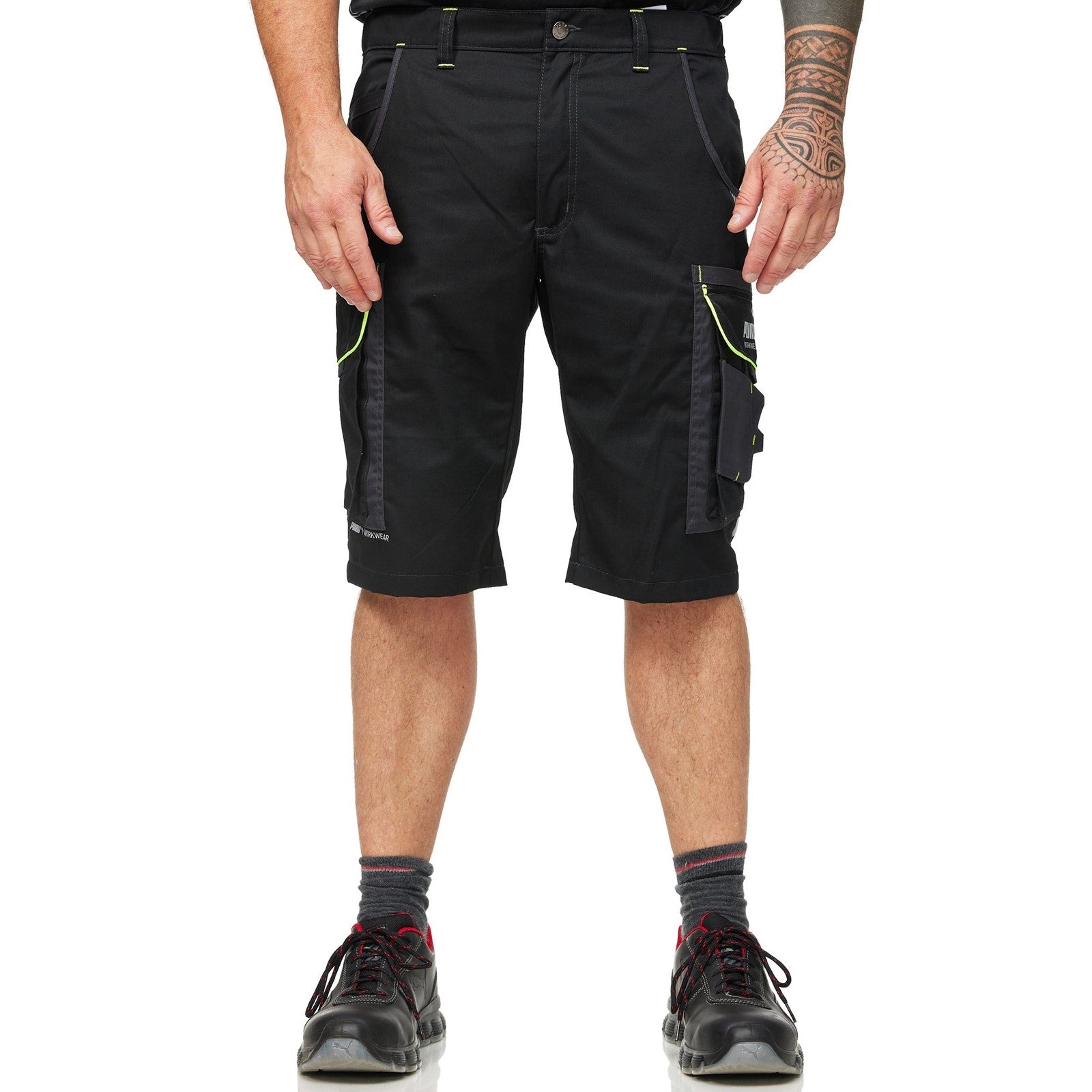 Puma Workwear Precision X Work Shorts Black/Neon