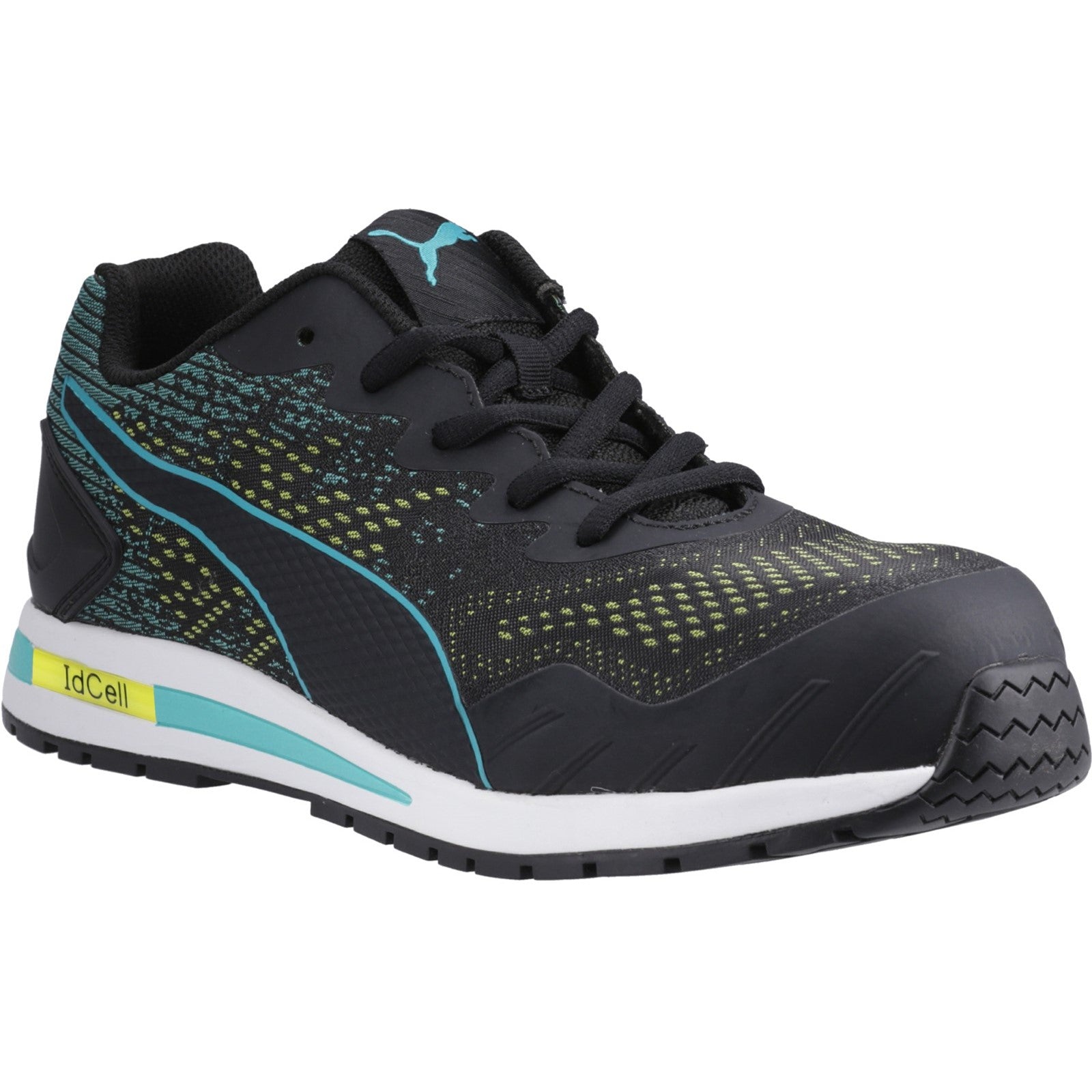 Puma Safety Vivid Green Heart Low Trainer S1 Black/Blue