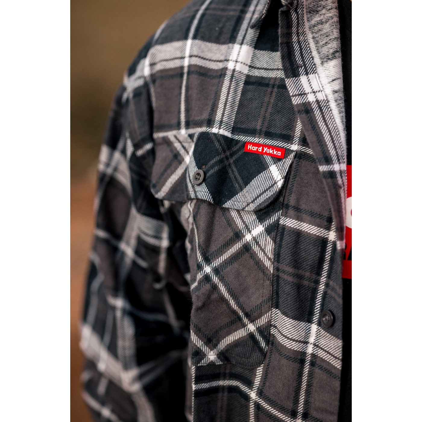 Hard Yakka Core Flannel Shirt Charcoal
