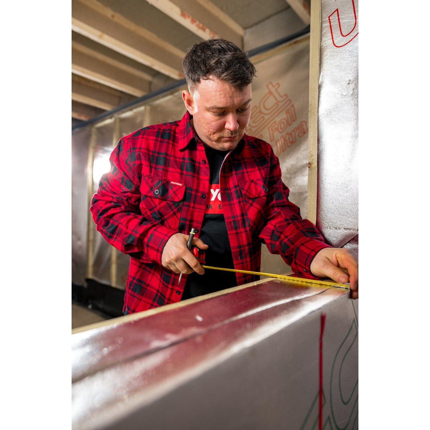 Hard Yakka Core Flannel Shirt Red