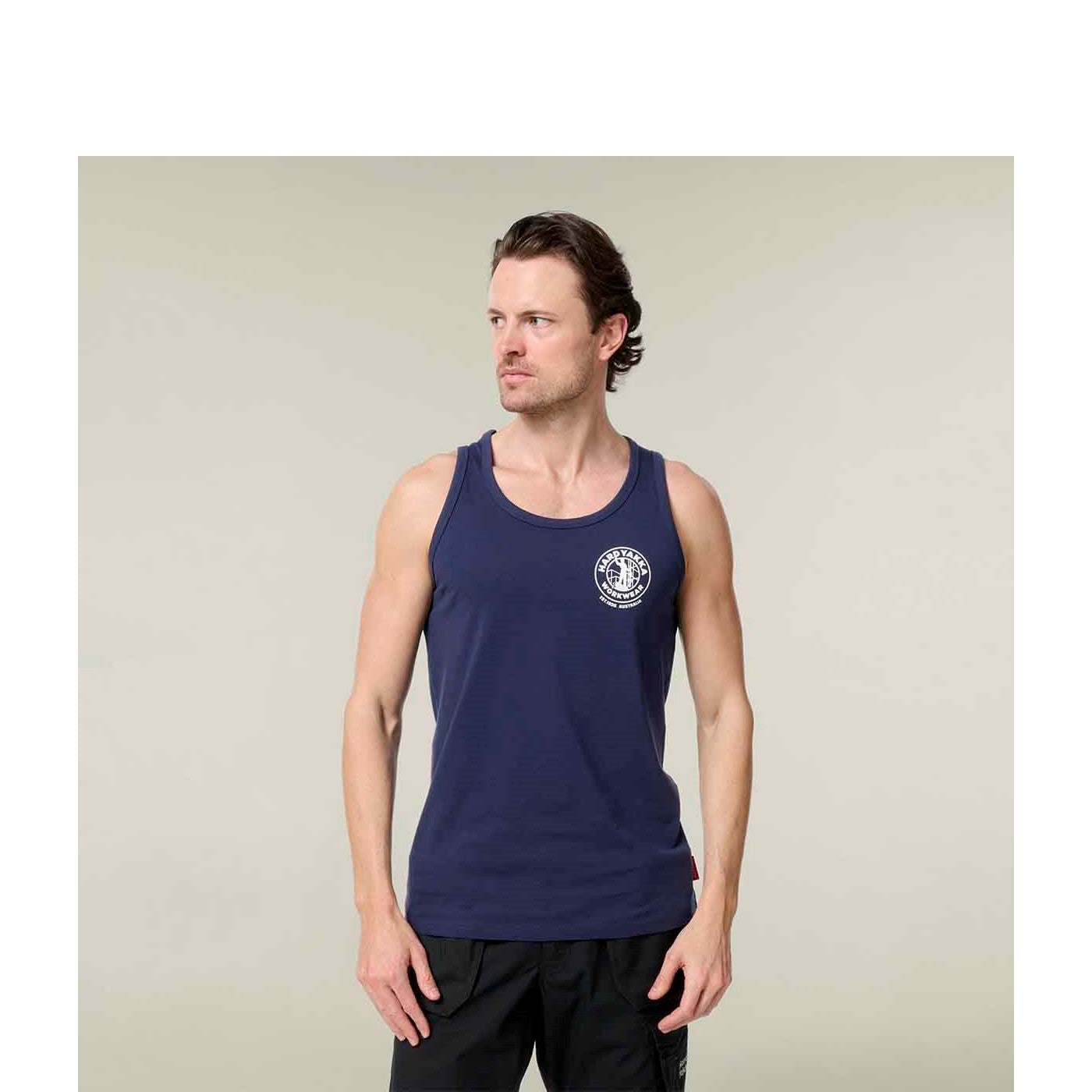 Hard Yakka Heritage Singlet Navy