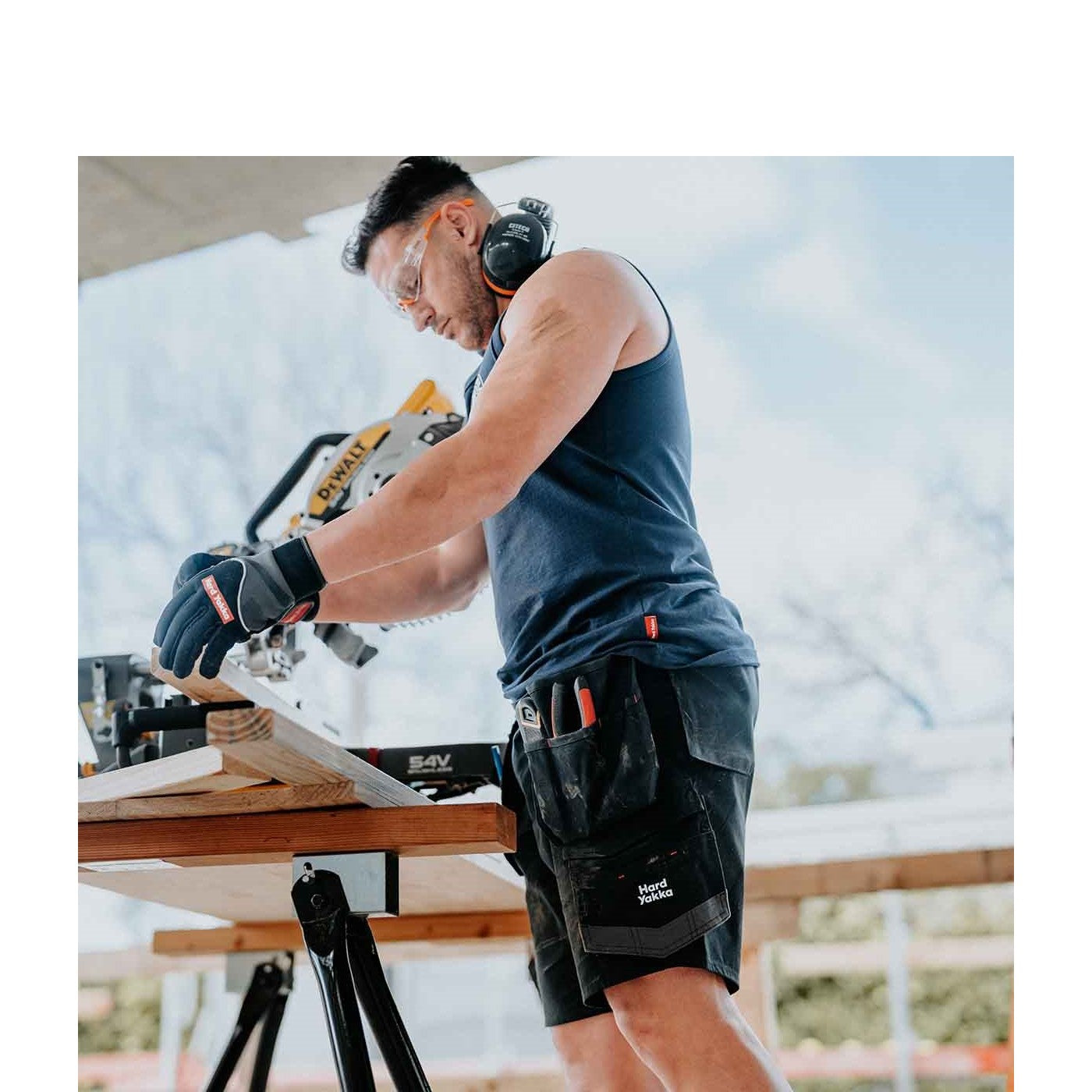 Hard Yakka Heritage Singlet Navy