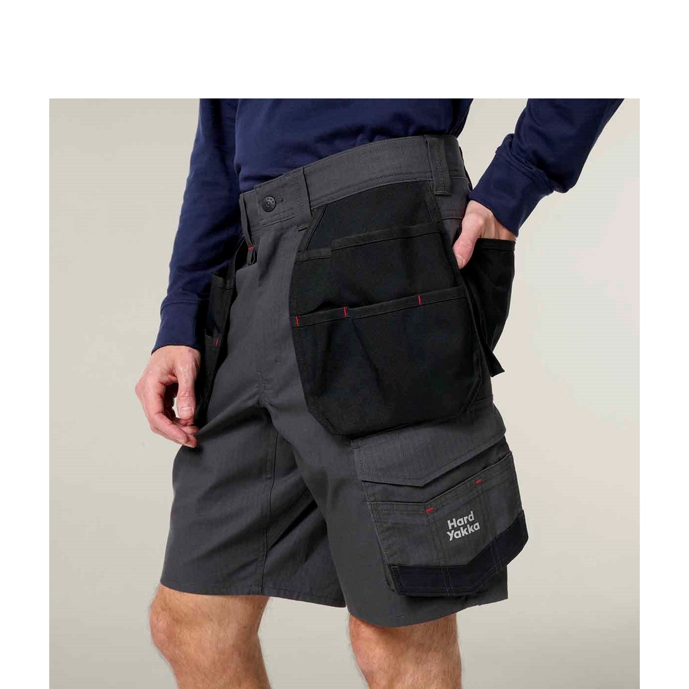 Hard Yakka Raptor Active Holster Pocket Shorts Graphite