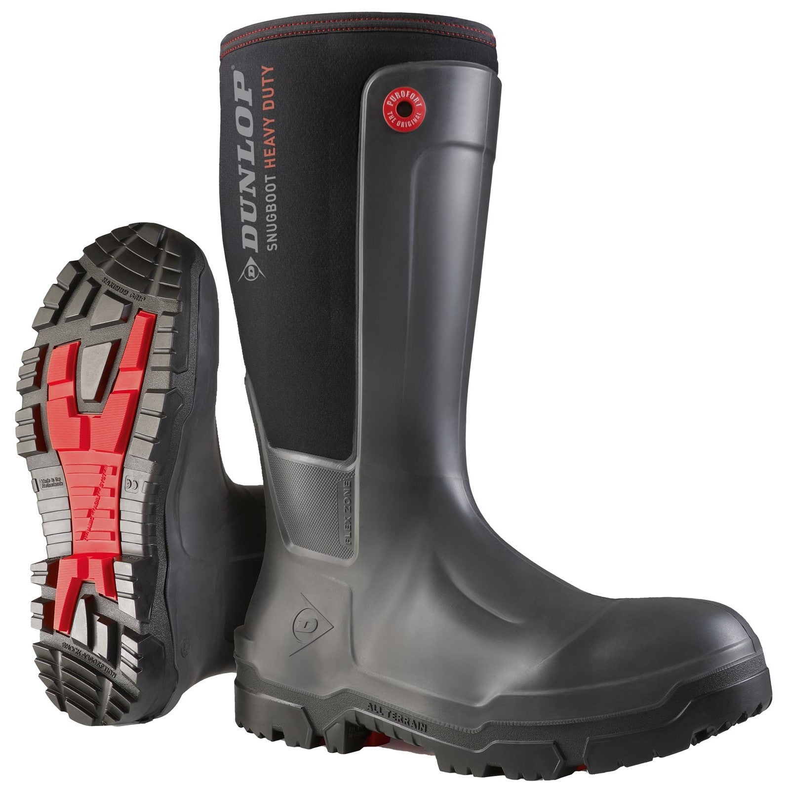 Dunlop Snugboot Heavy Duty Full Safety Wellington S5L Charcoal