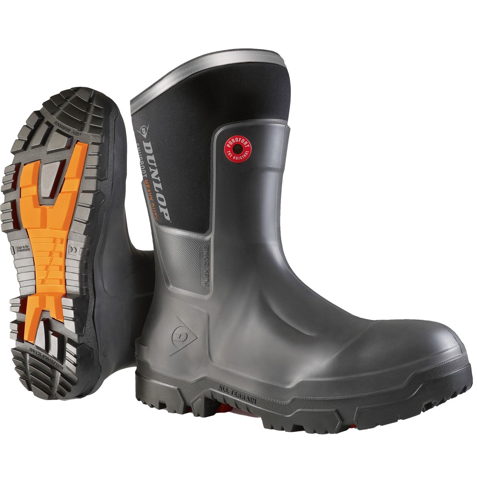Dunlop Snugboot Heavy Duty Calf Full Safety S5L Charcoal