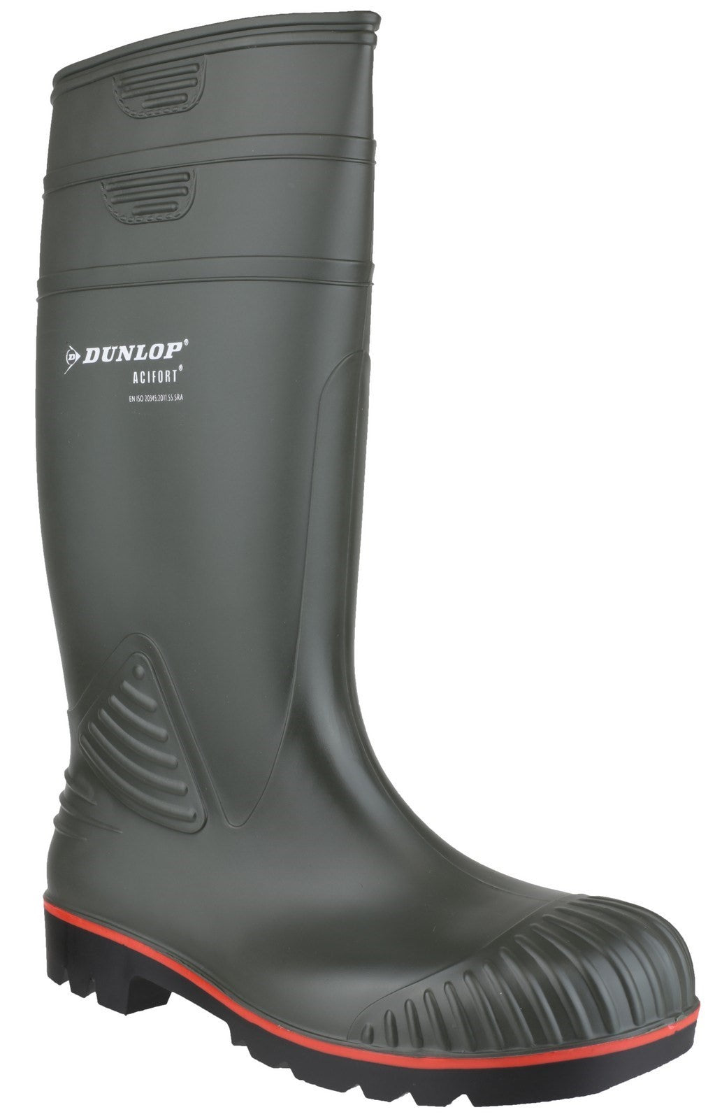 Dunlop Acifort Heavy Duty Full Safety Wellington S5 Green