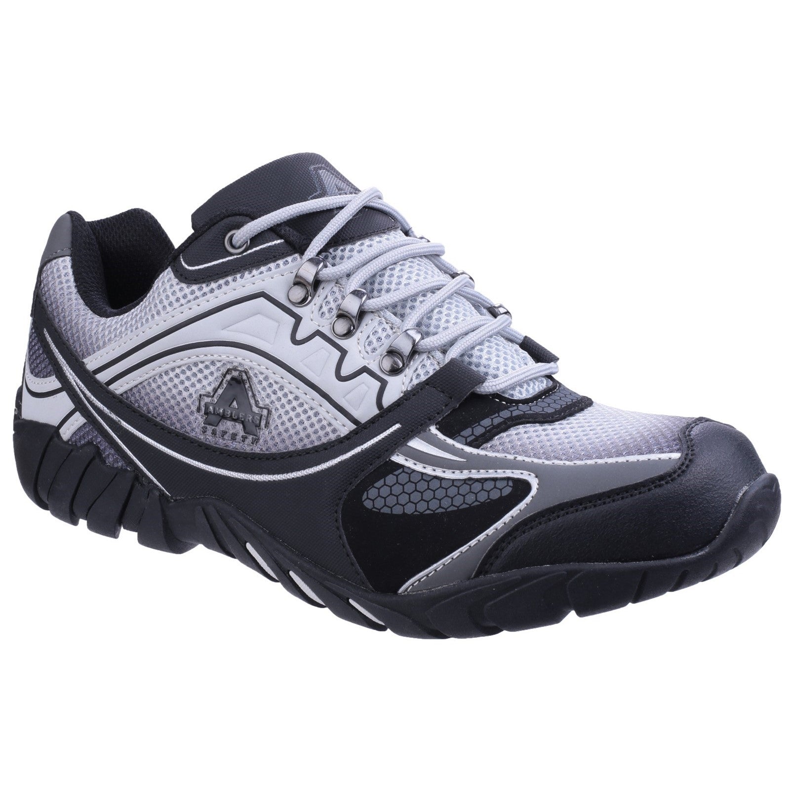 Amblers Safety FS702 Granite Vegan-Friendly Antistatic Lace up Safety Trainer S1 Grey