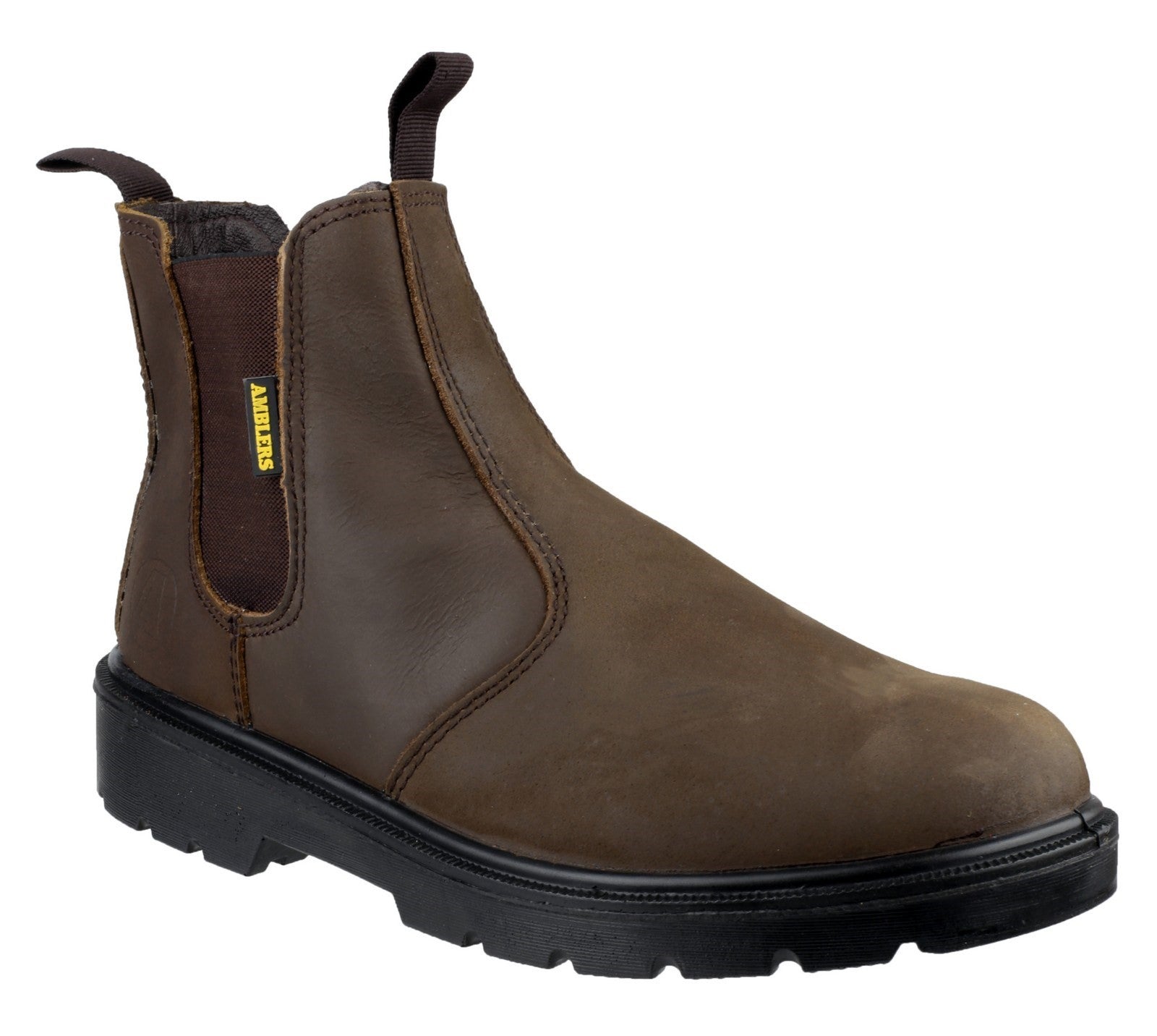Amblers Safety FS128 Hardwearing Pull On Safety Dealer Boot SB Brown