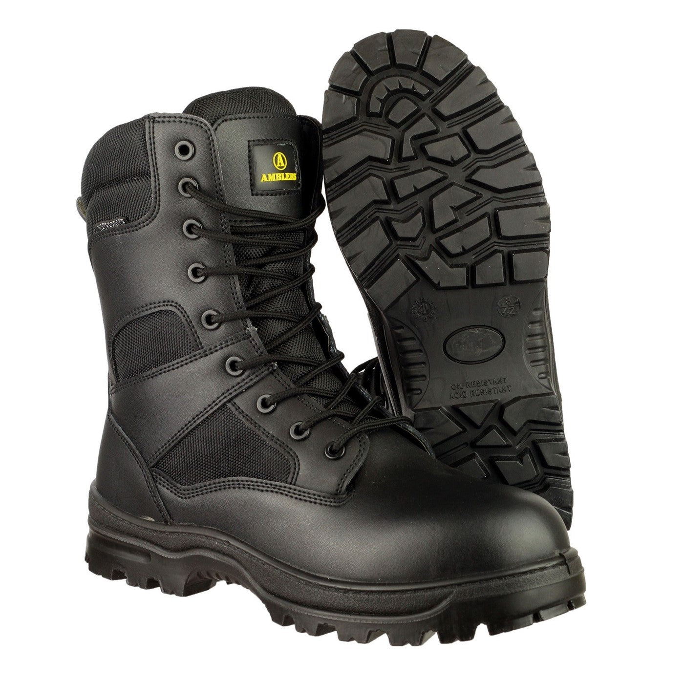Amblers Safety Combat Hi-Leg Waterproof Metal Free Boot O2 Black