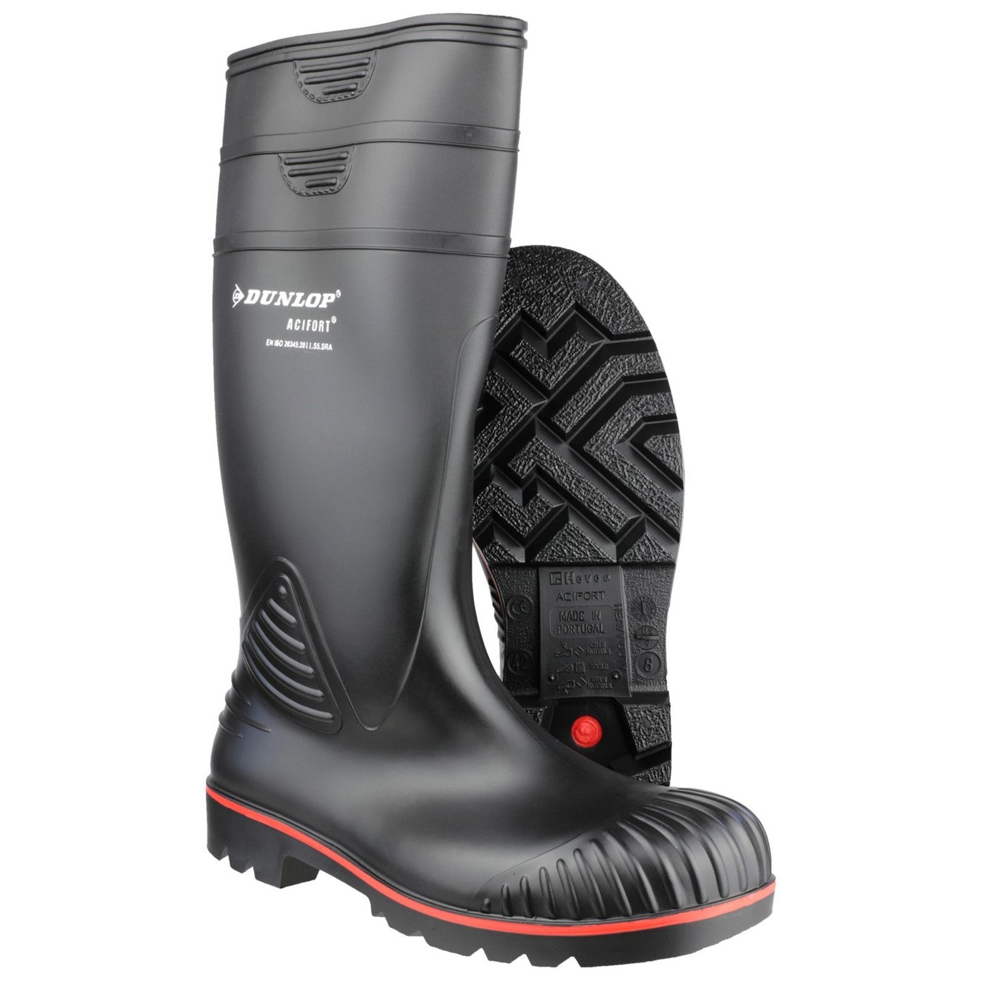 Dunlop Acifort Heavy Duty Full Safety Wellington S5 Black