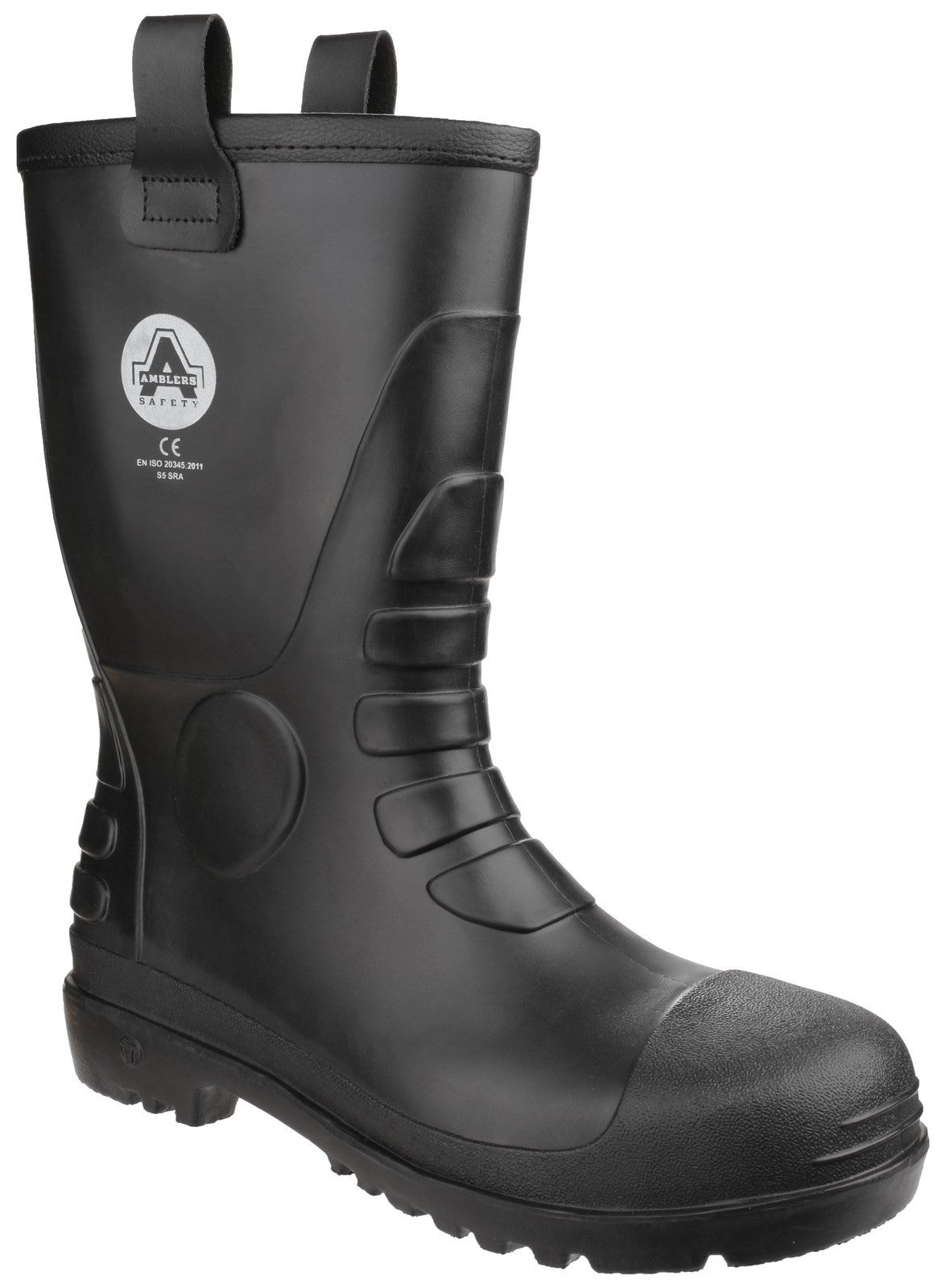 Amblers Safety FS90 Waterproof PVC Pull on Safety Rigger Boot S5 Black