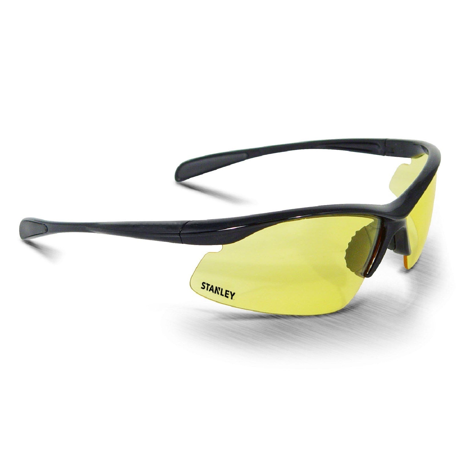 Stanley 10-Base Curved Half-Frame Safety Eyewear Black/Yellow