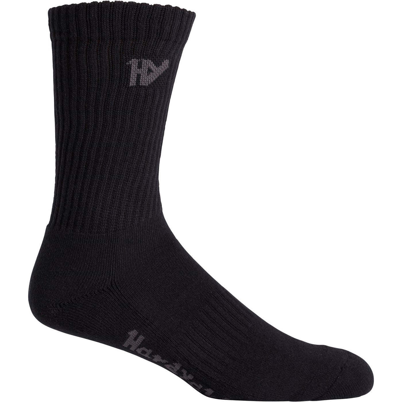 Hard Yakka Crew Five Pack Worksock Black