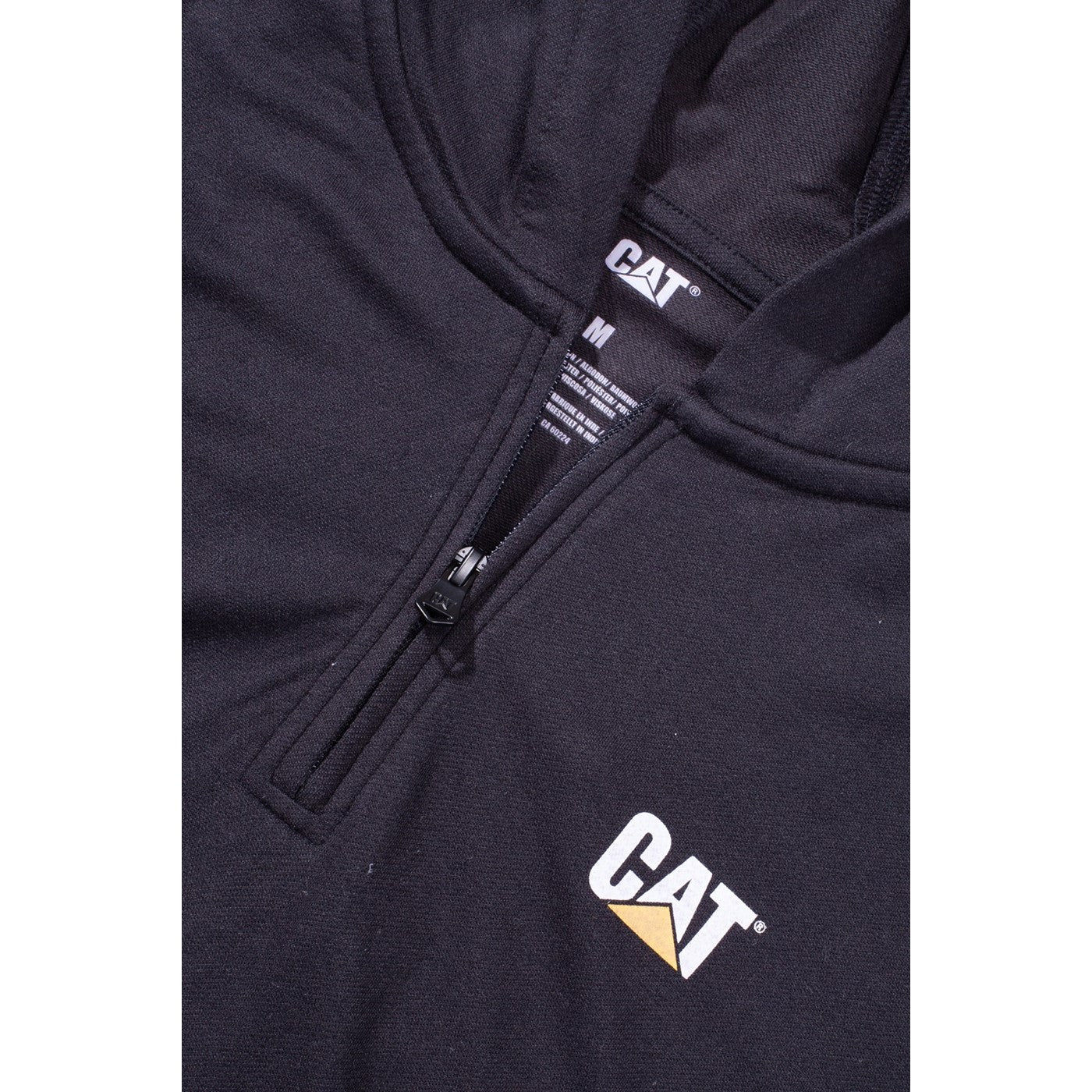Caterpillar Coolmax Quarter Zip Hoodie Black