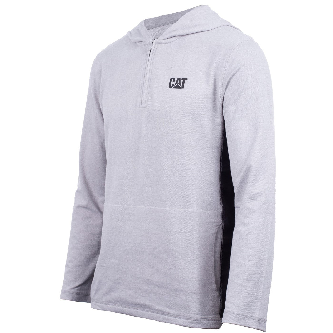 Caterpillar Coolmax Quarter Zip Hoodie Heather Grey