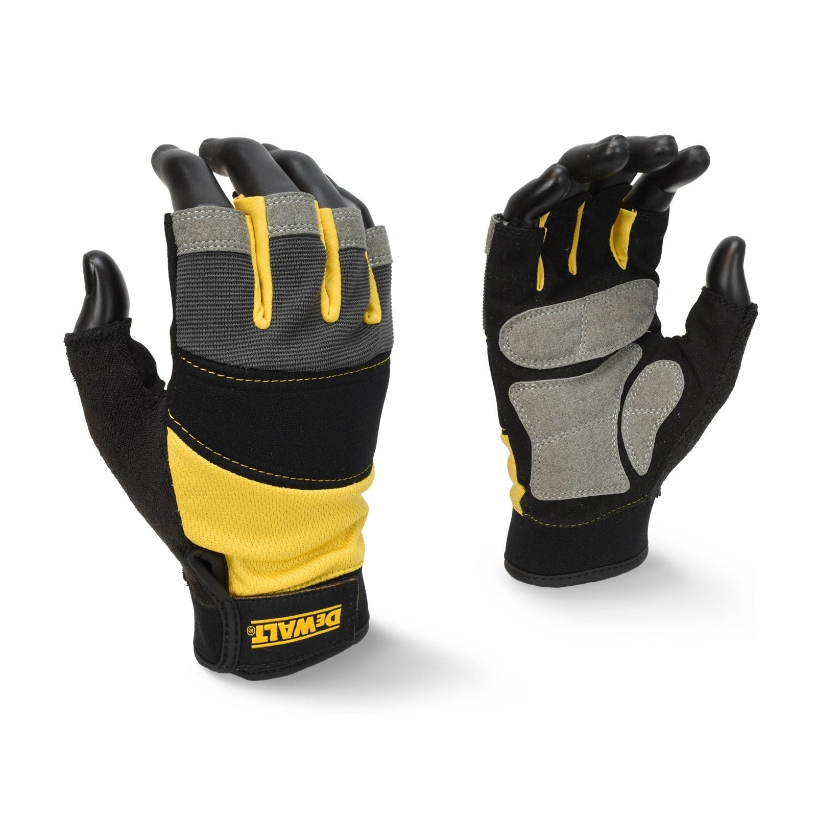 Dewalt DPG213 Fingerless Performance Gloves Orange/Grey/Black