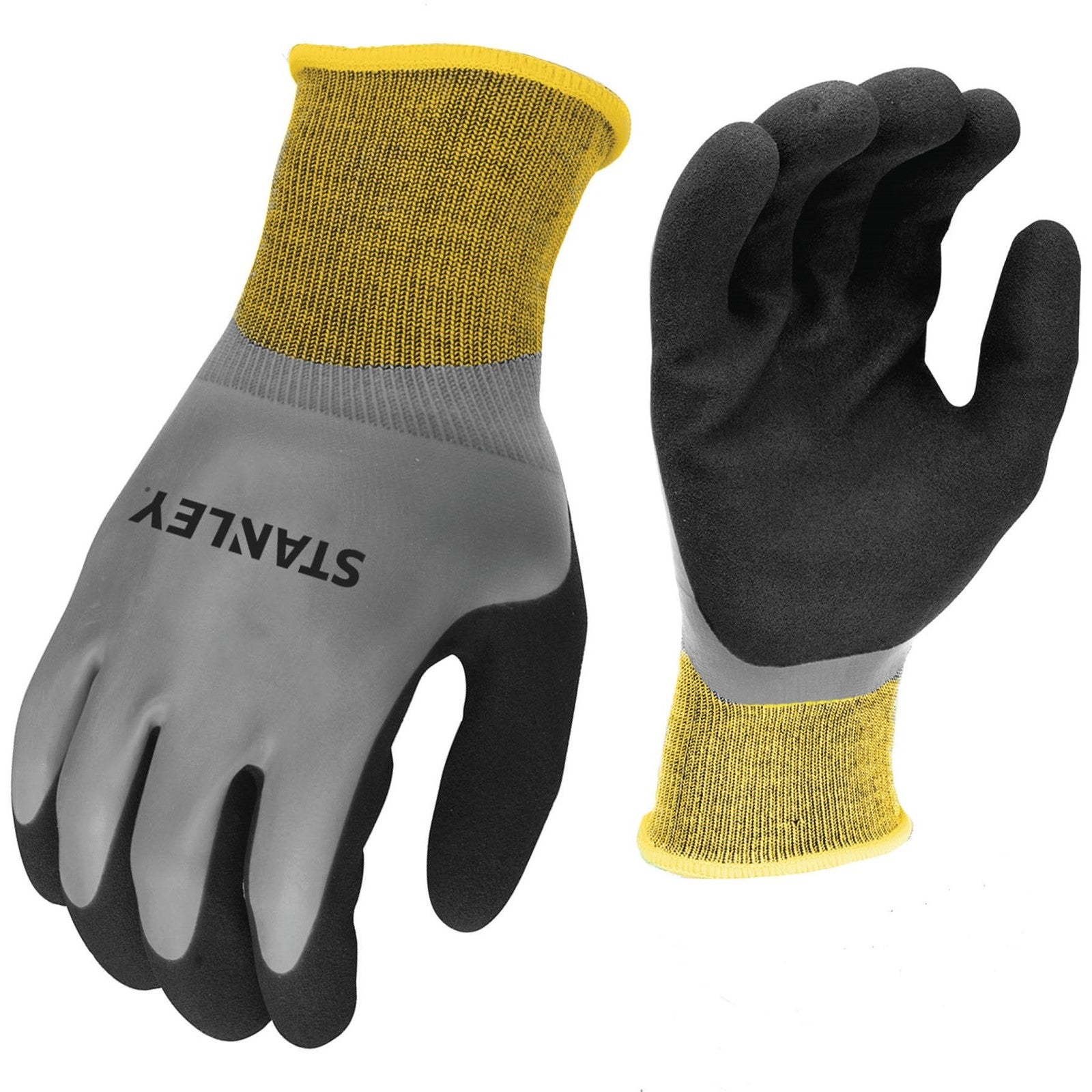 Stanley SY18 Waterproof Grip Glove Yellow/Grey/Black