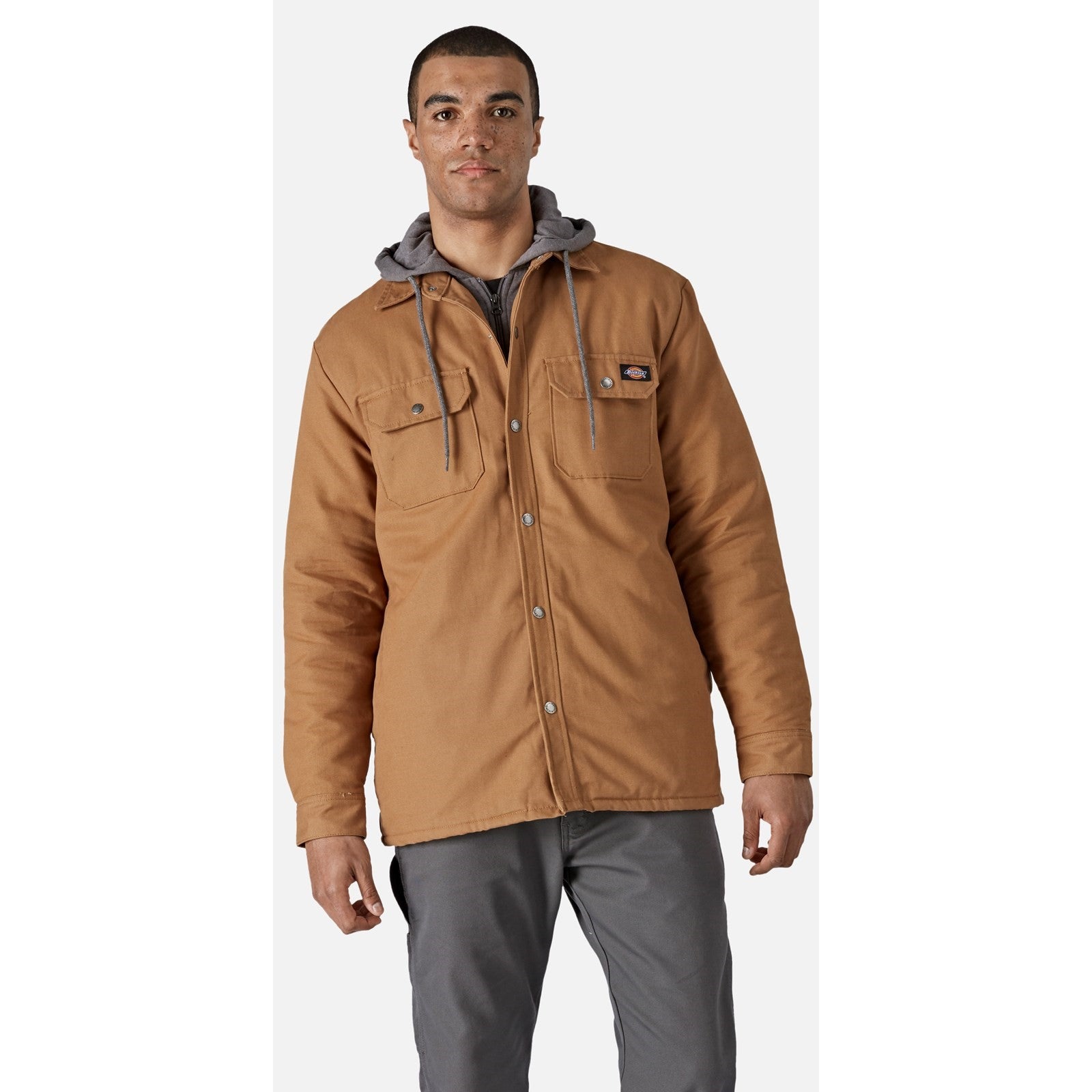 Dickies Duck Shirt Jacket Brown Duck