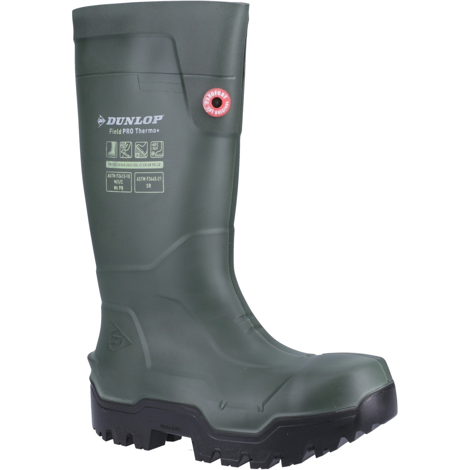 Dunlop FIELDPRO THERMO+ Safety Wellington S5L Green