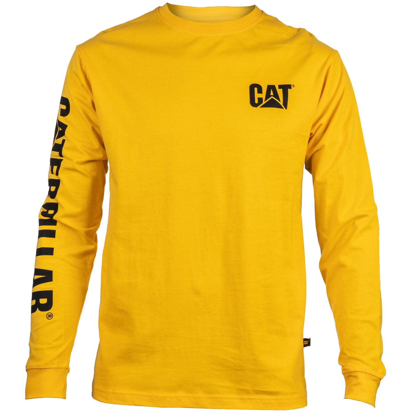 Caterpillar Trademark Banner Long Sleeve T-Shirt Yellow
