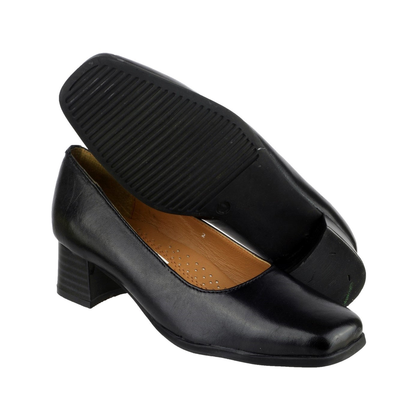 Amblers Walford Ladies Wide Fit Court  Black
