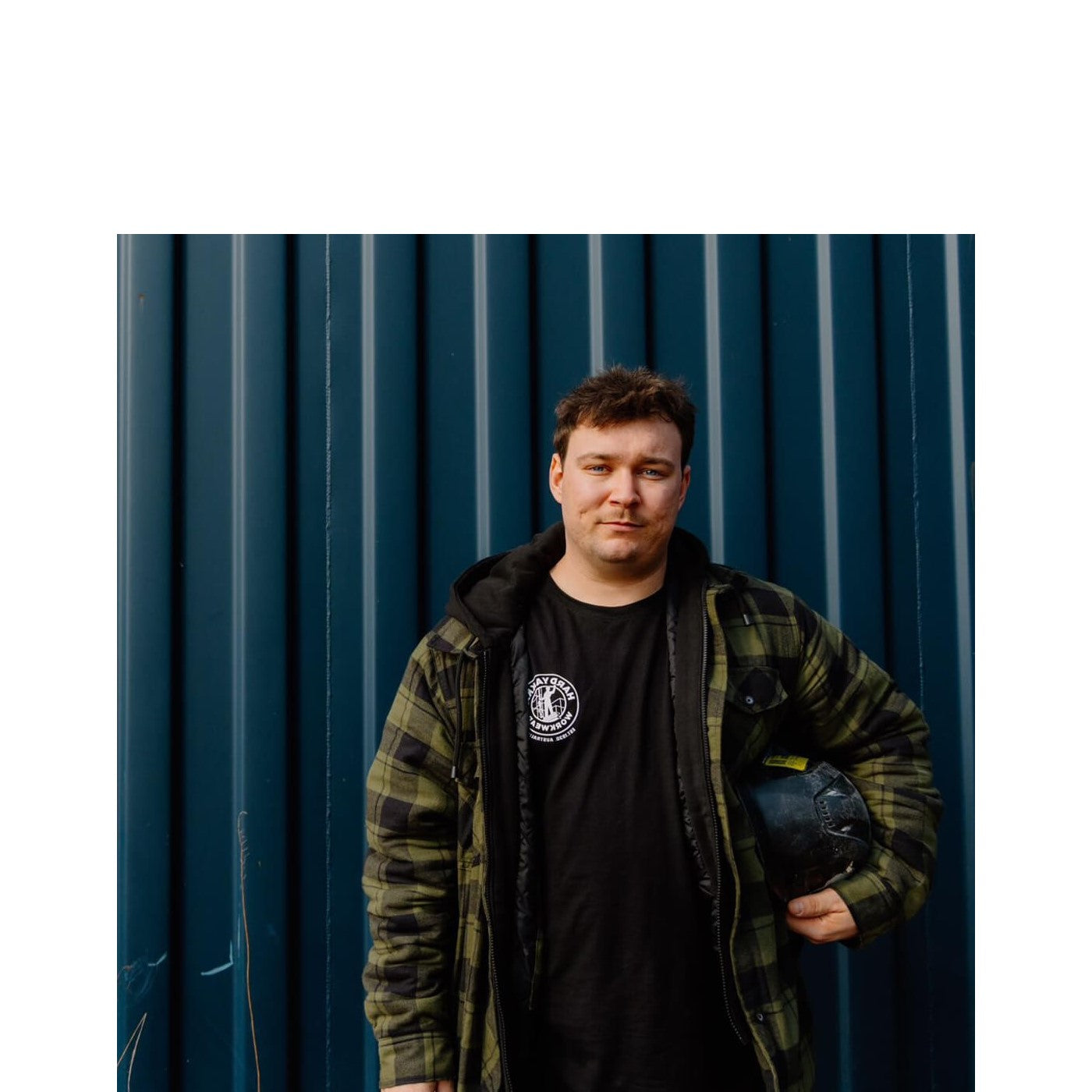 Hard Yakka Quilted Flannel Shacket  Fern