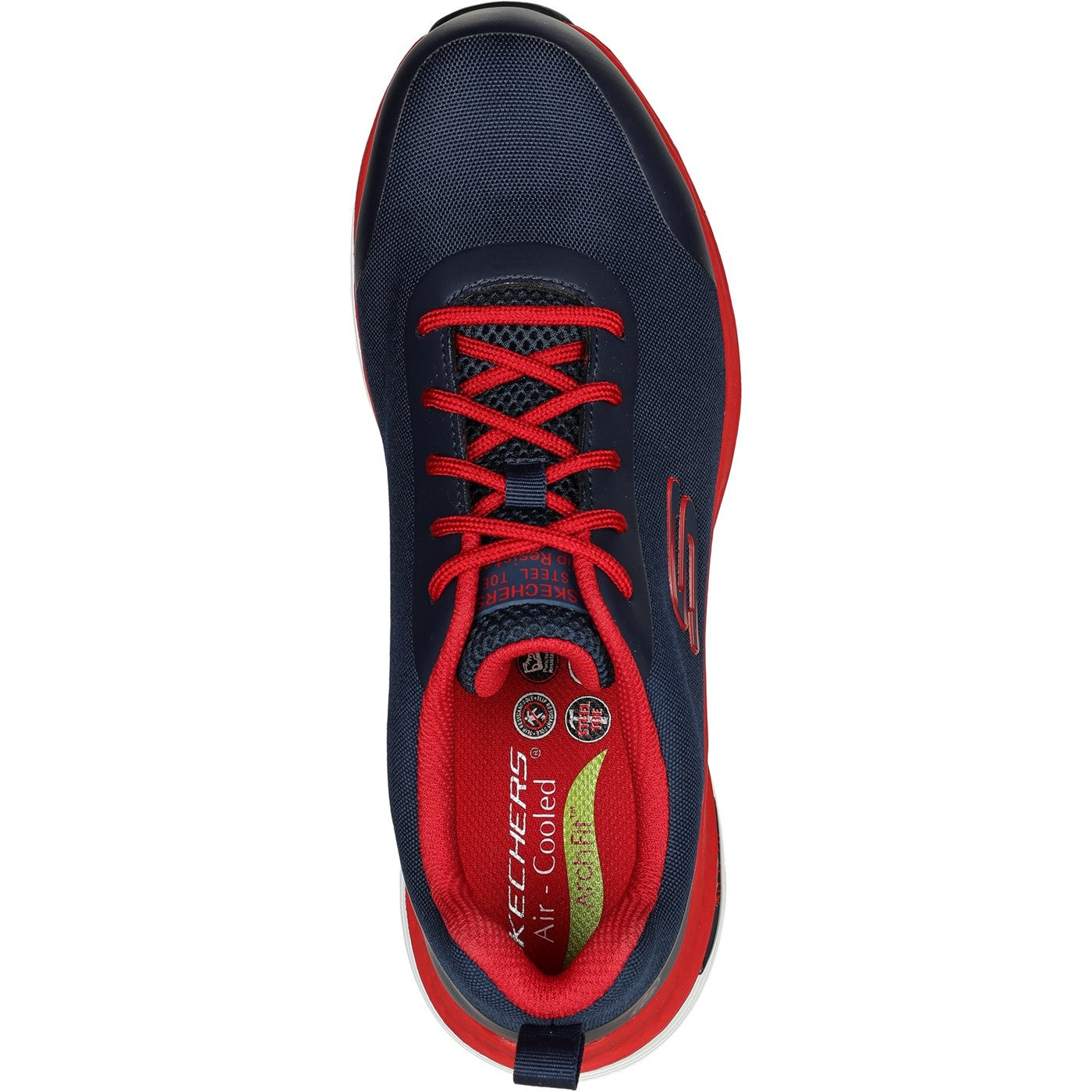 Skechers Workwear Arch Fit Sr Ringstap Safety Trainer S3 Navy/Red