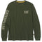 Cat Trademark Banner Long Sleeve T-Shirt  Forest Green