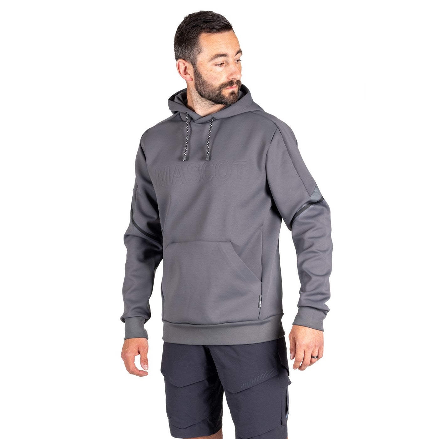 Mascot Custom Fleece hoodie  Stone Grey