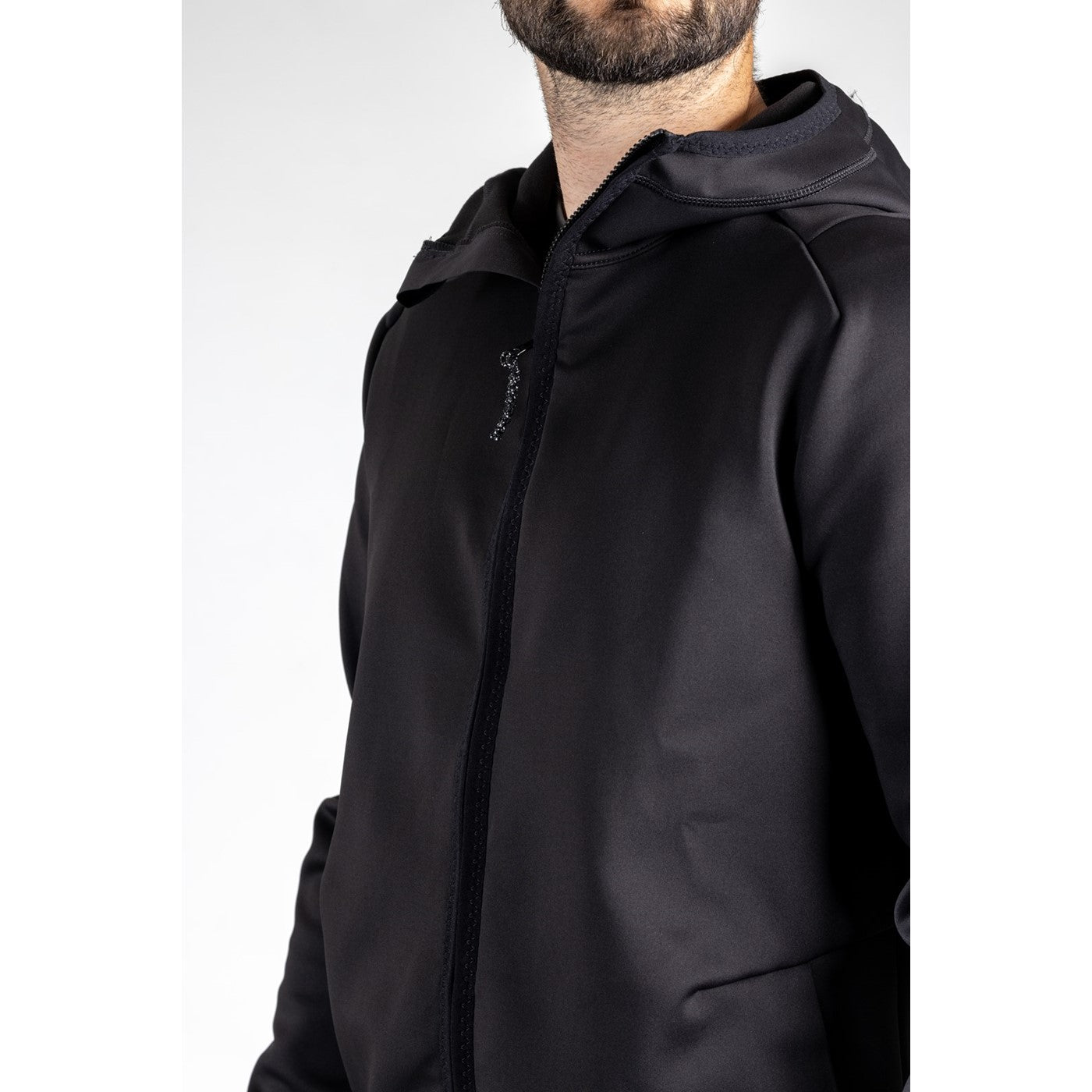 Mascot Custom Fleece jumper with hood  Black
