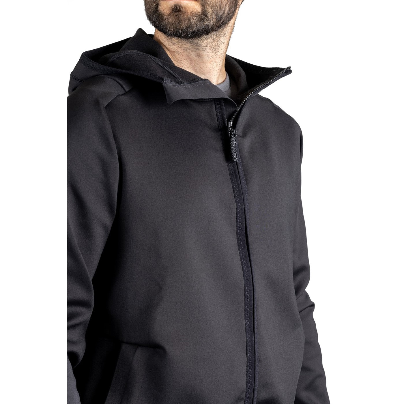 Mascot Custom Fleece jumper with hood  Black