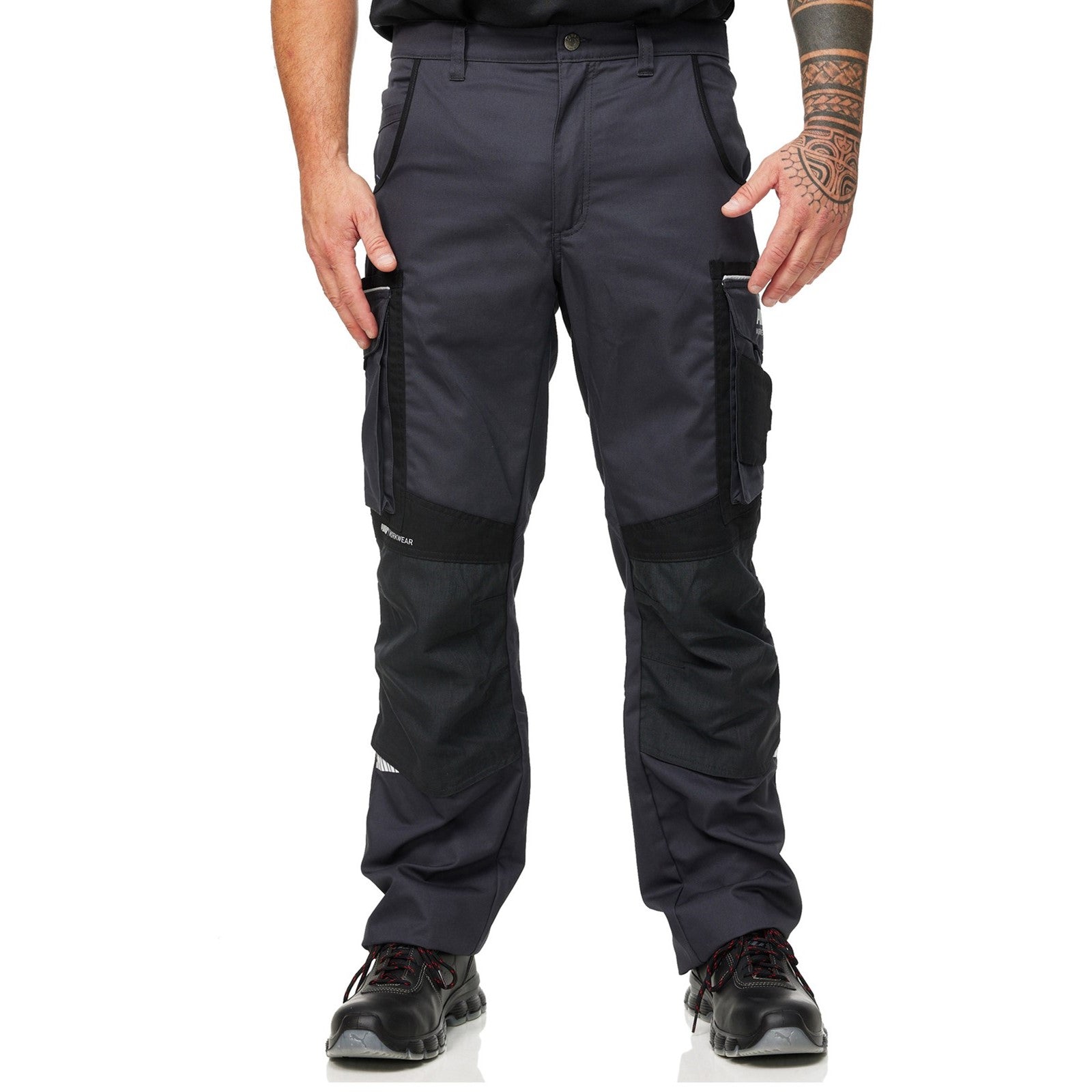 Puma Workwear Precision X Work Trousers  Anthracite/Black