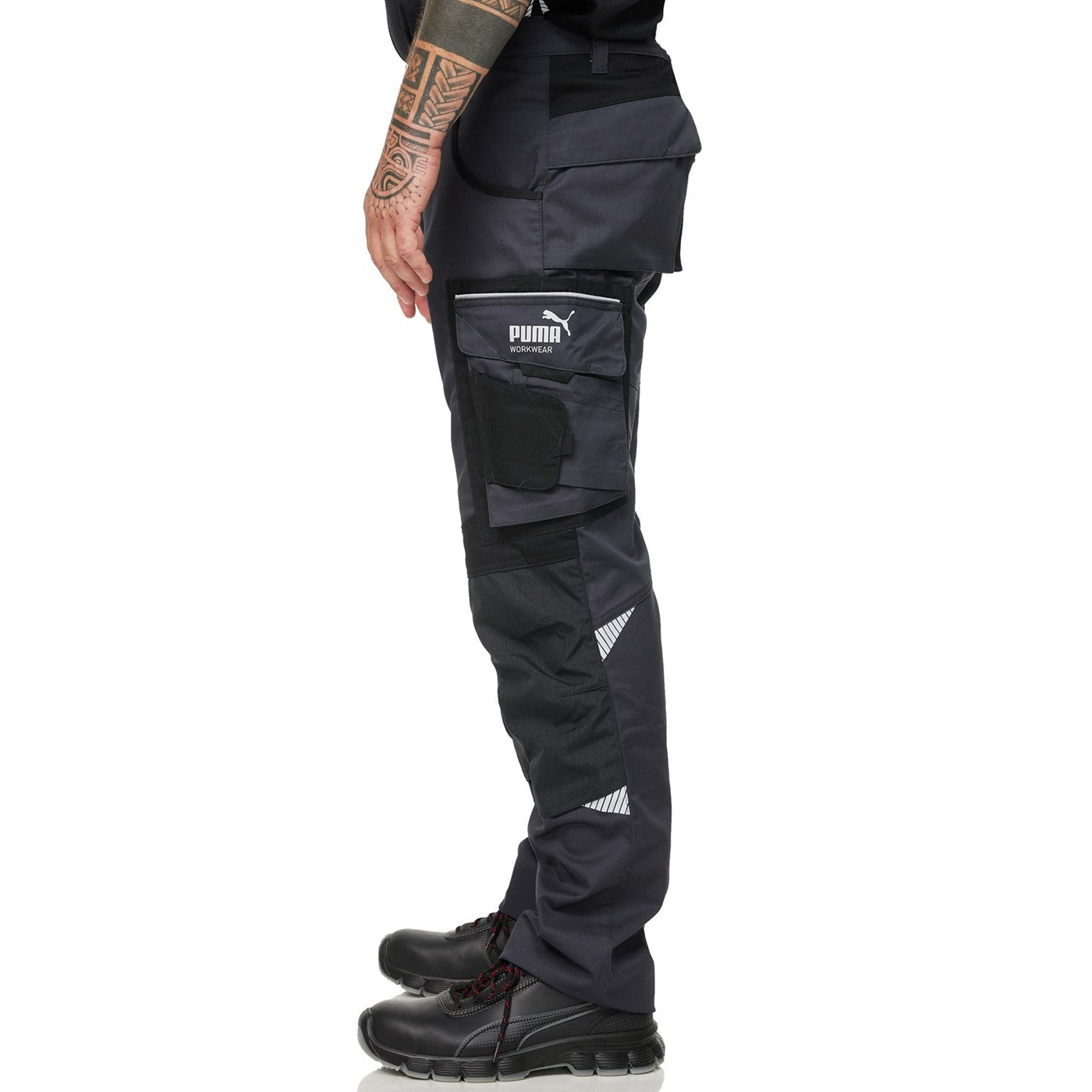 Puma Workwear Precision X Work Trousers  Anthracite/Black