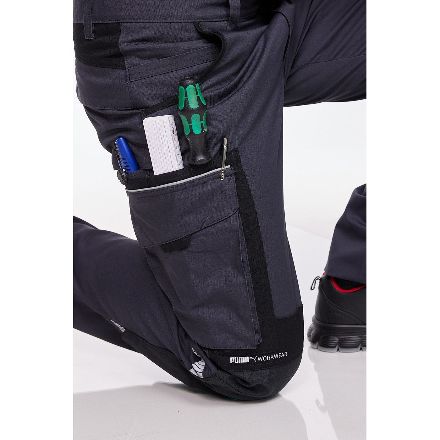 Puma Workwear Precision X Work Trousers  Anthracite/Black