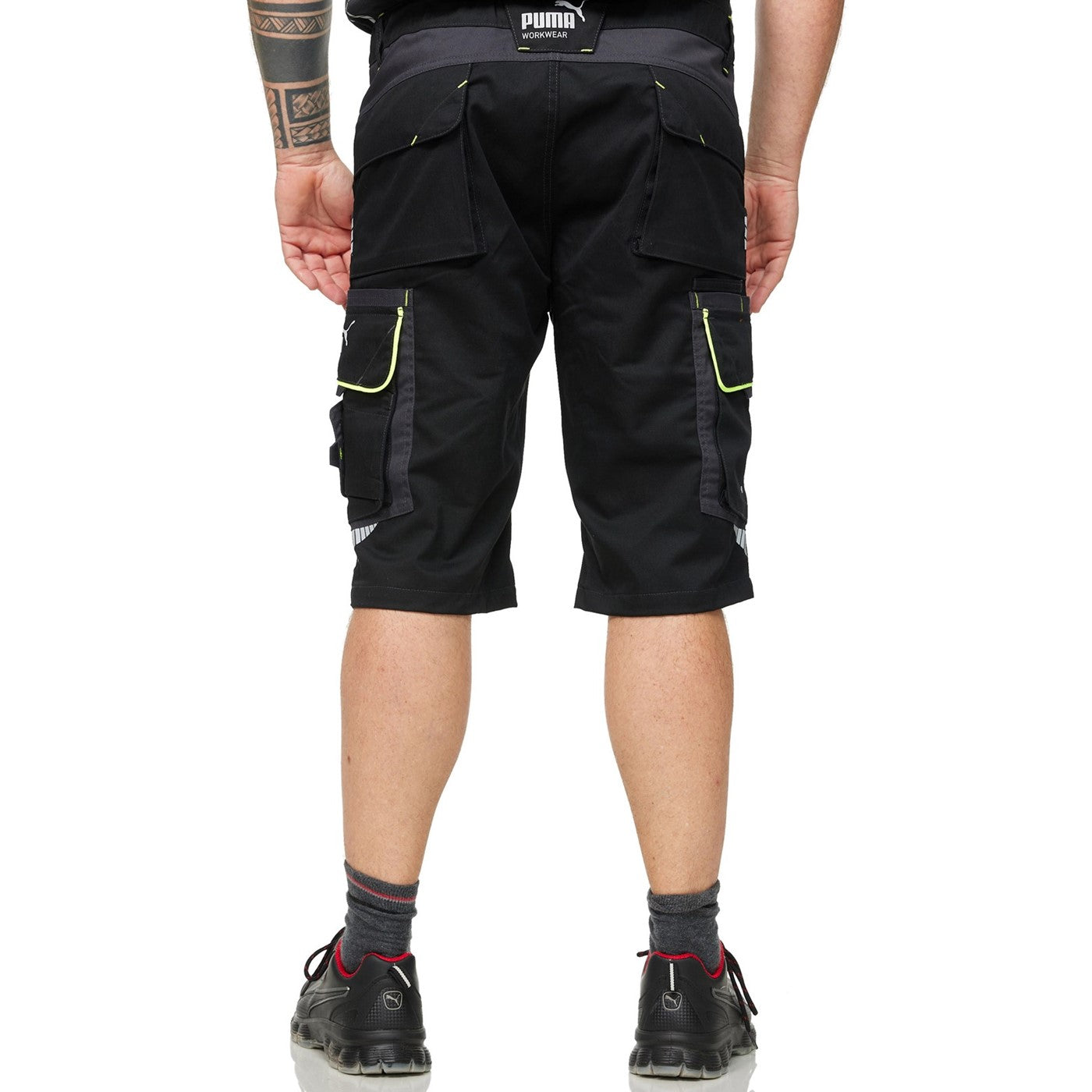 Puma Workwear Precision X Work Shorts  Black/Neon