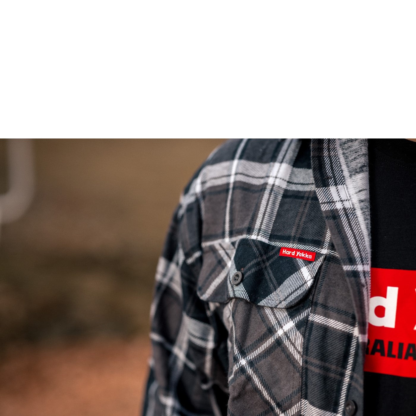 Hard Yakka Core Flannel Shirt  Charcoal