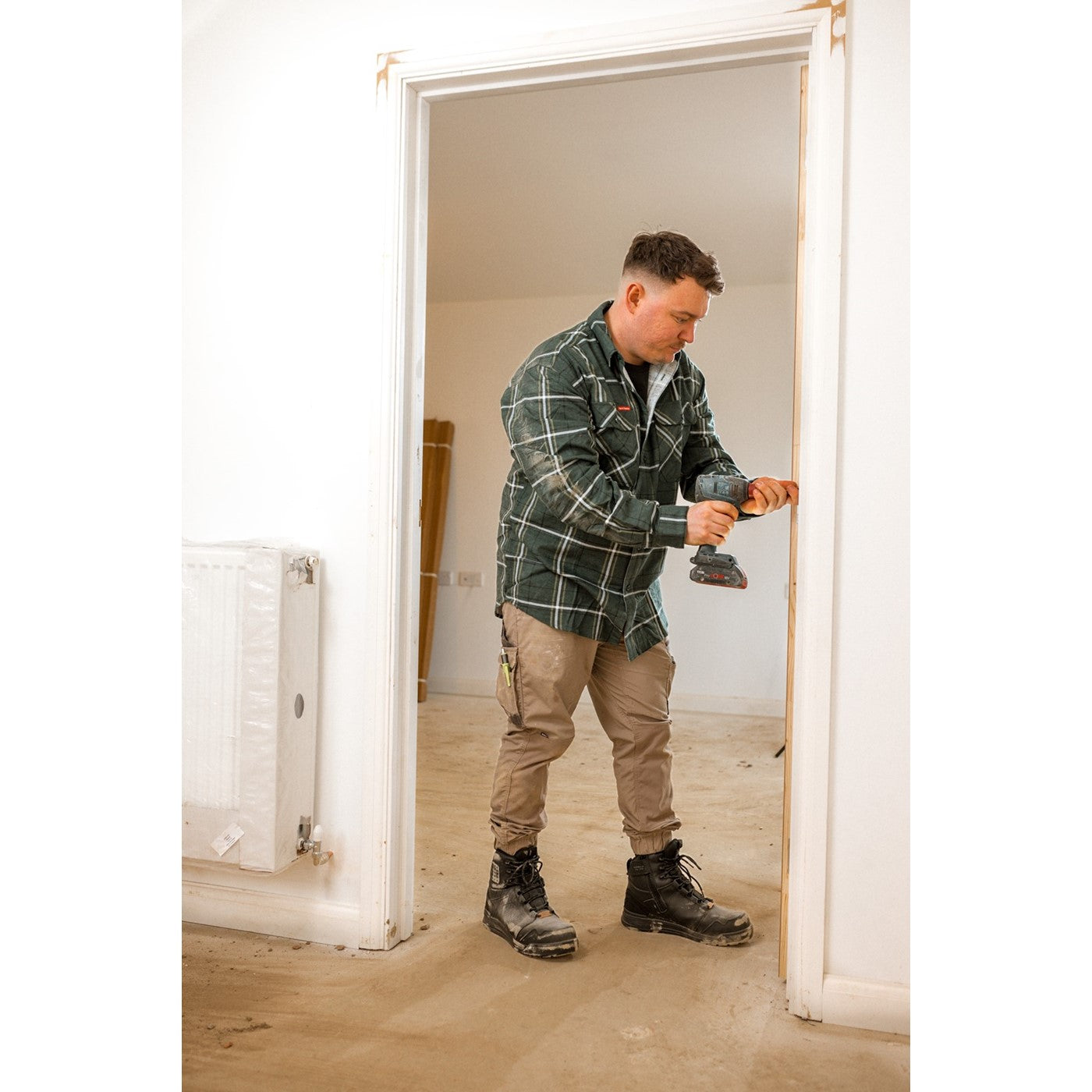 Hard Yakka Core Flannel Shirt  Green