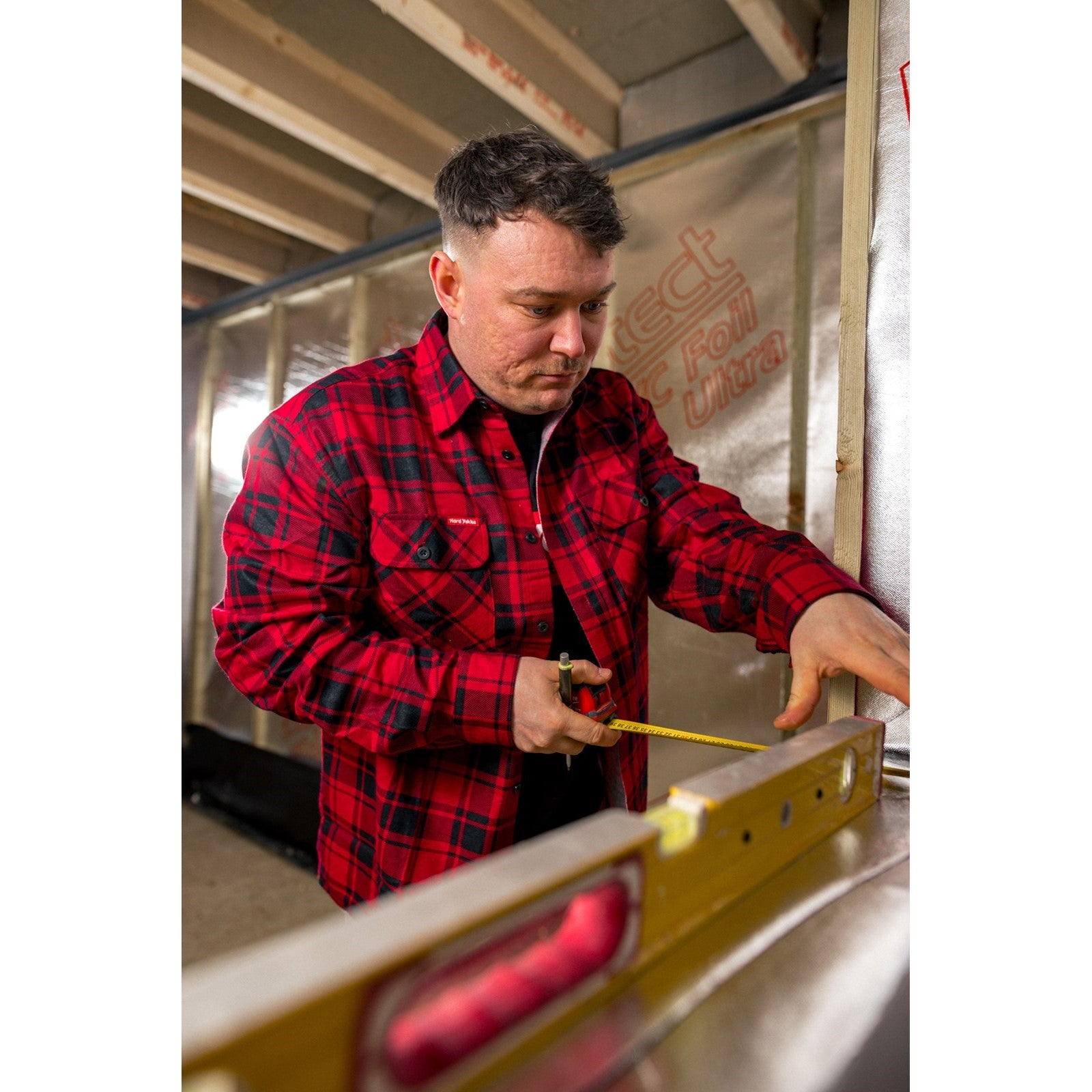 Hard Yakka Core Flannel Shirt  Red