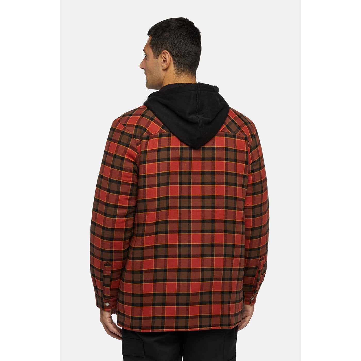 Dickies Fleece Hooded Flannel Shirt  Red Ochre