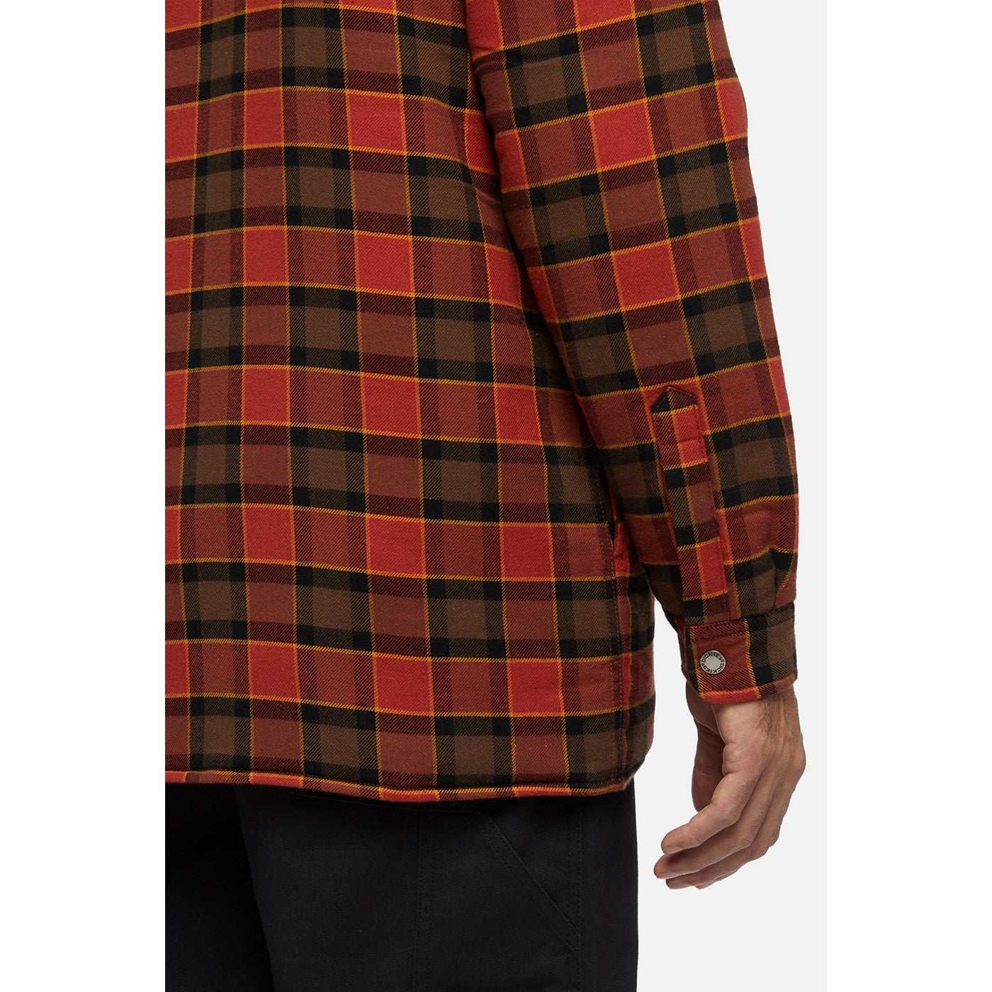 Dickies Fleece Hooded Flannel Shirt  Red Ochre