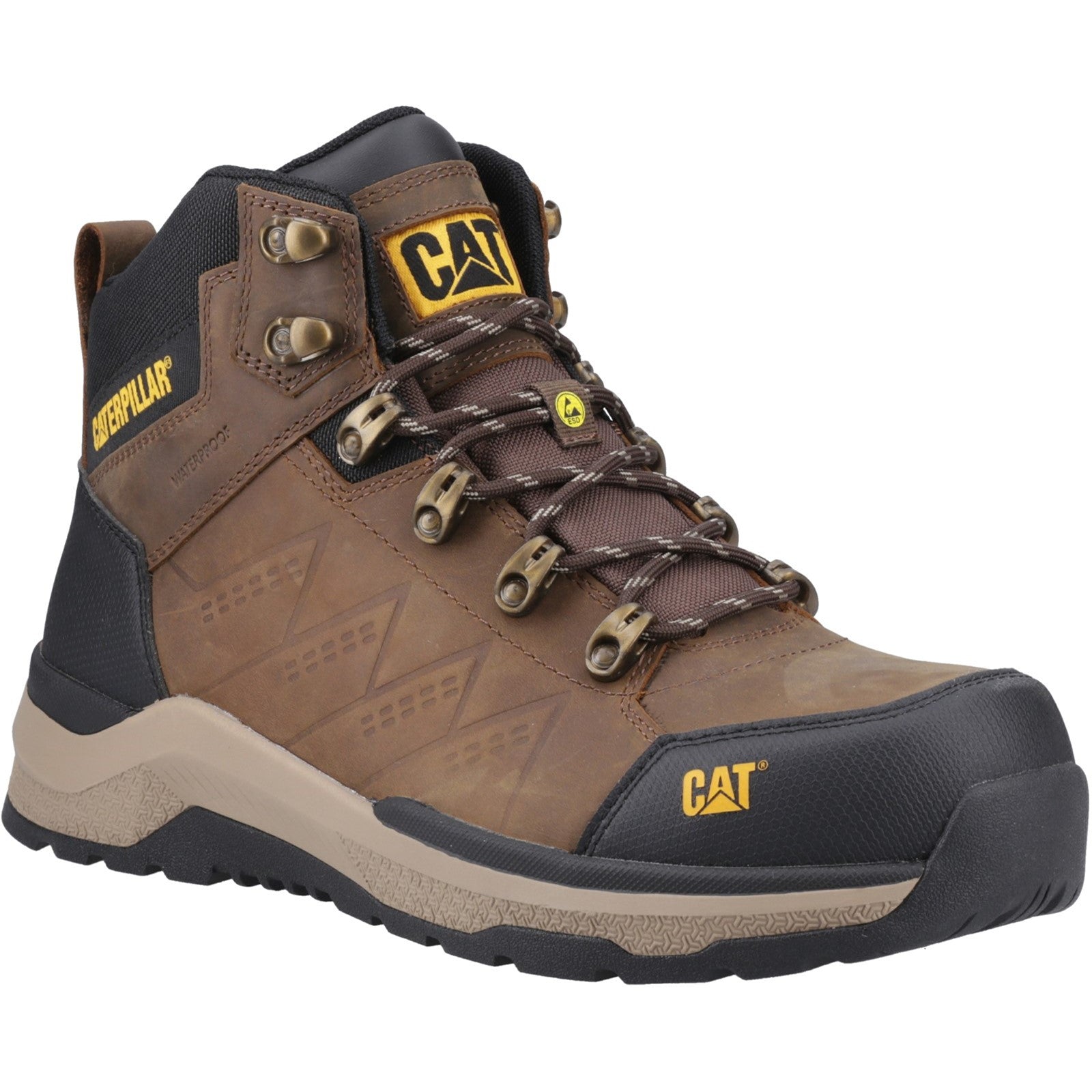 Caterpillar Inductor Mid Boot S7S Brown