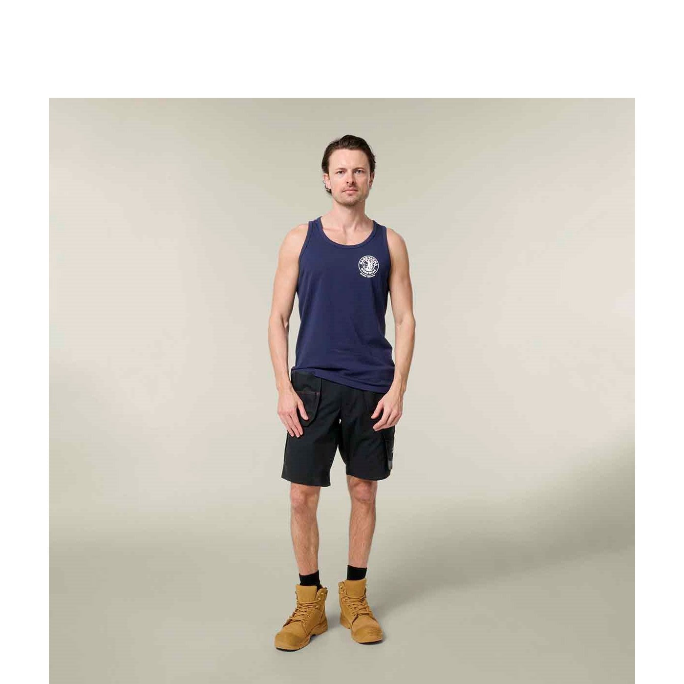 Hard Yakka Heritage Singlet  Navy