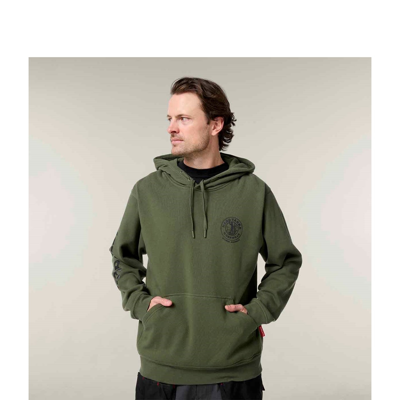 Hard Yakka Heritage Hoodie  Military Green